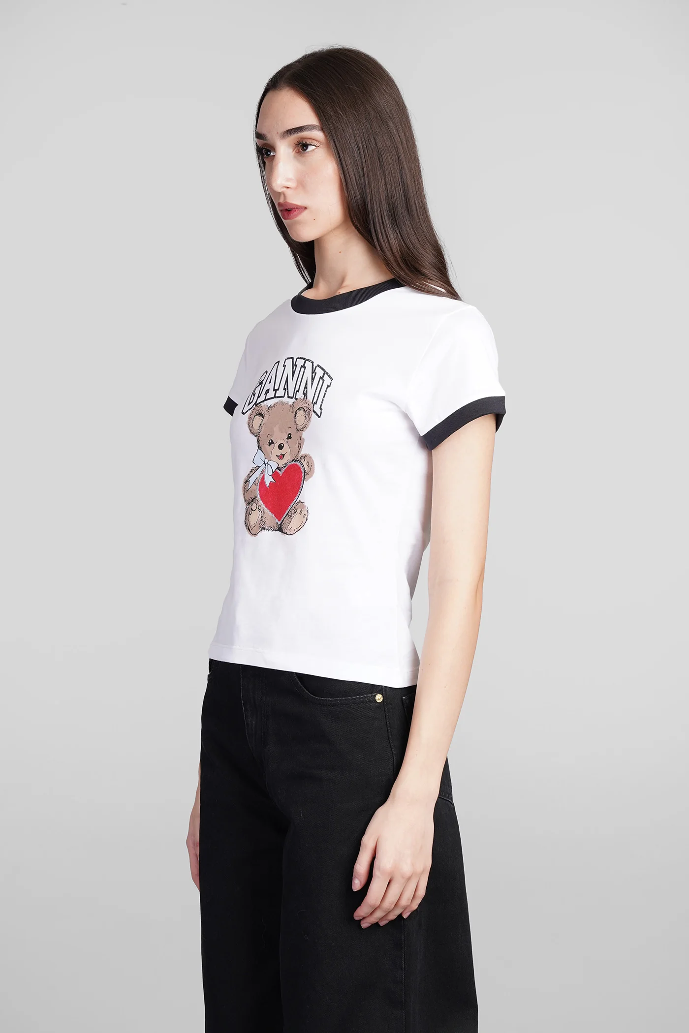T-Shirt in white cotton - Image 4