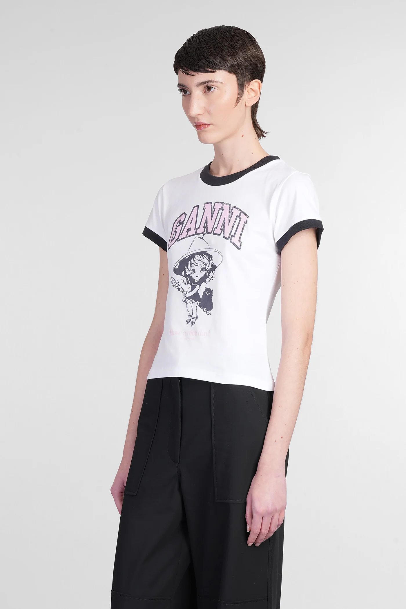 T-Shirt in white cotton - Image 4