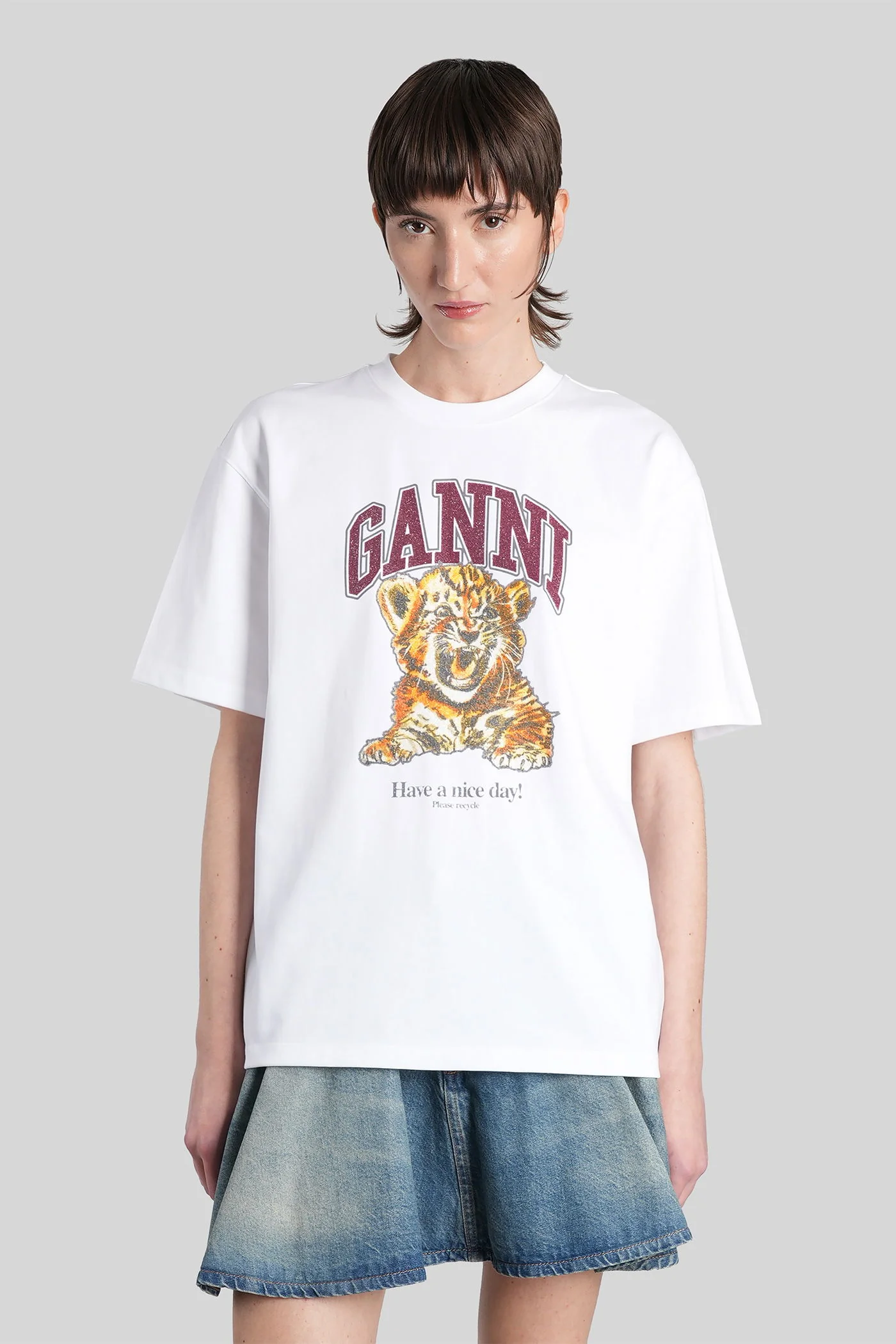T-Shirt in white cotton