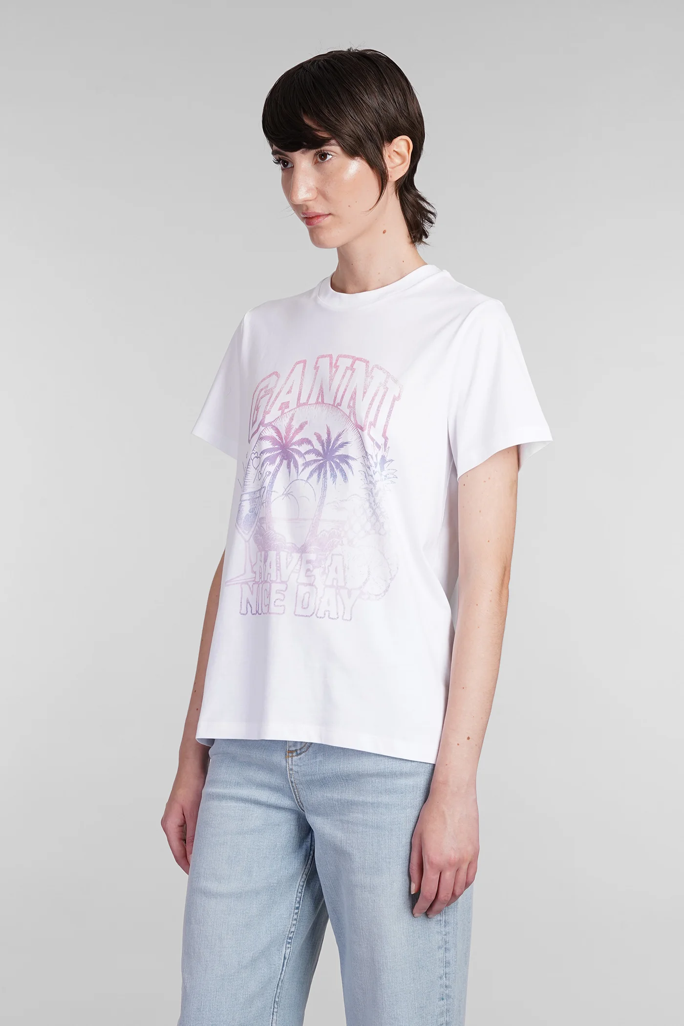 T-Shirt in white cotton - Image 4