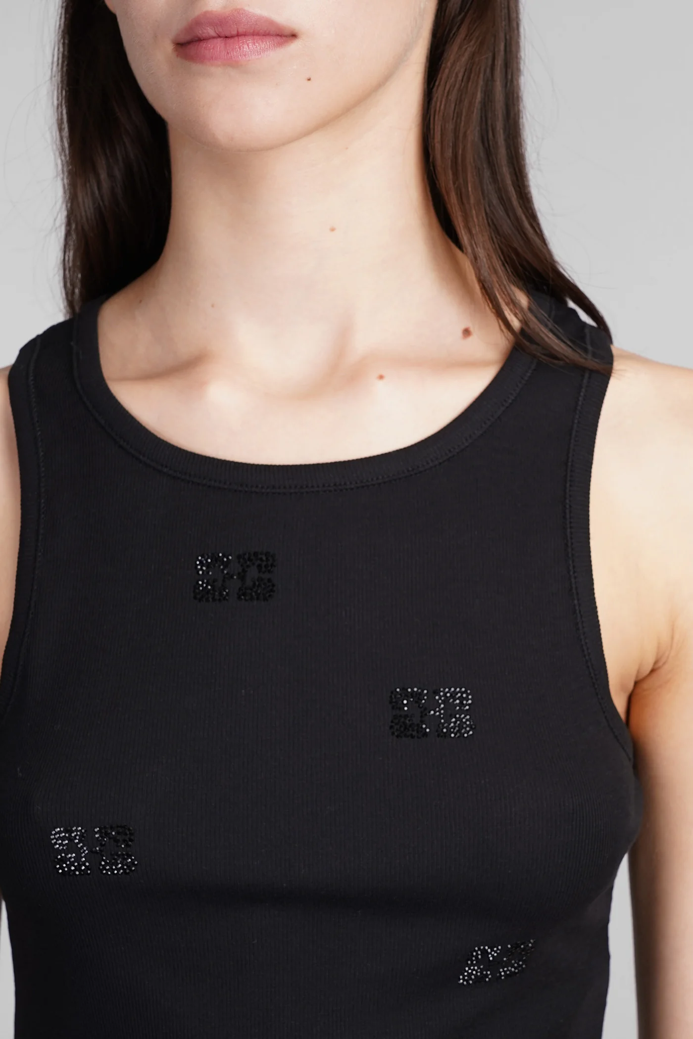 tank Top in black cotton - Image 5