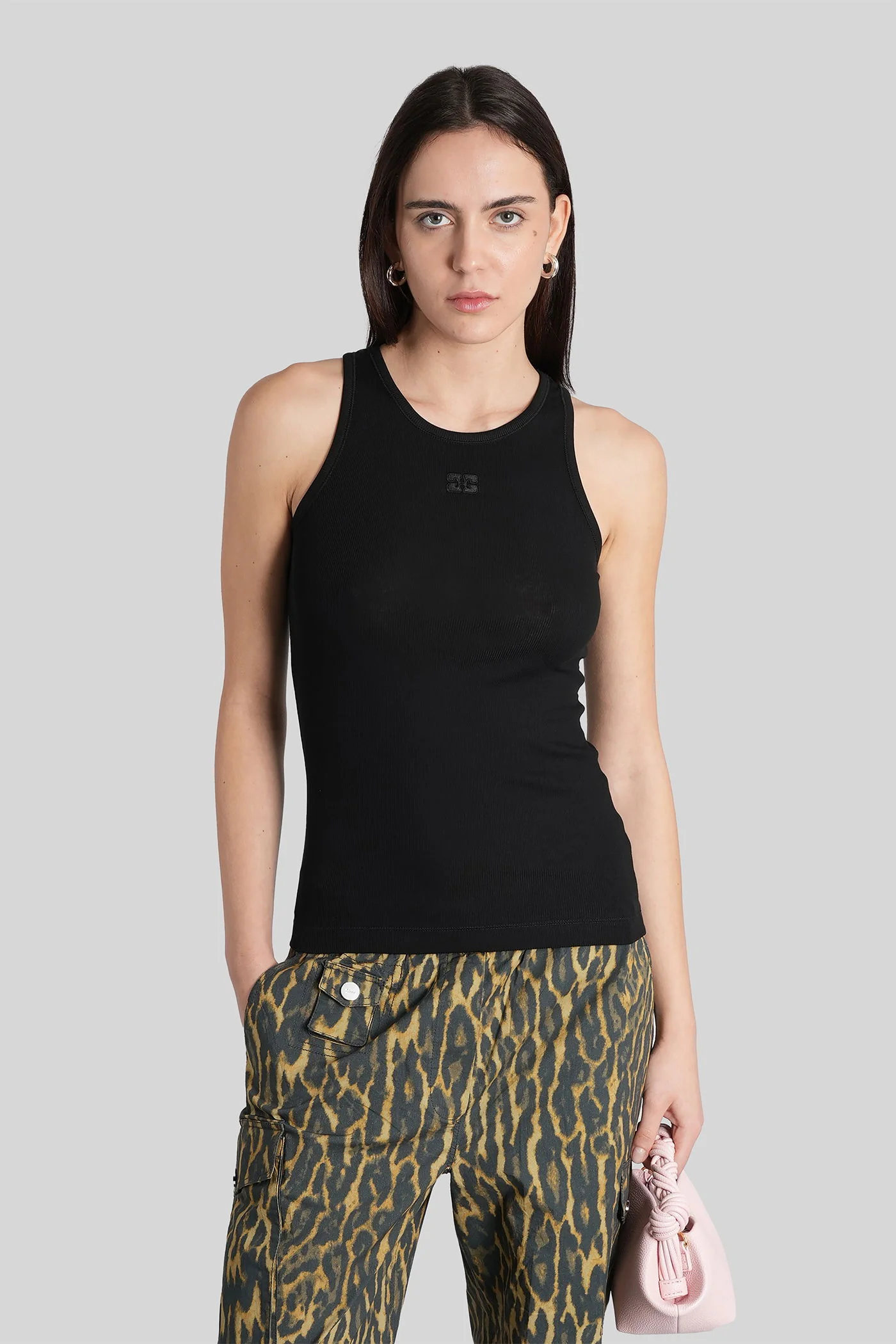 tank Top in black cotton - Image 16