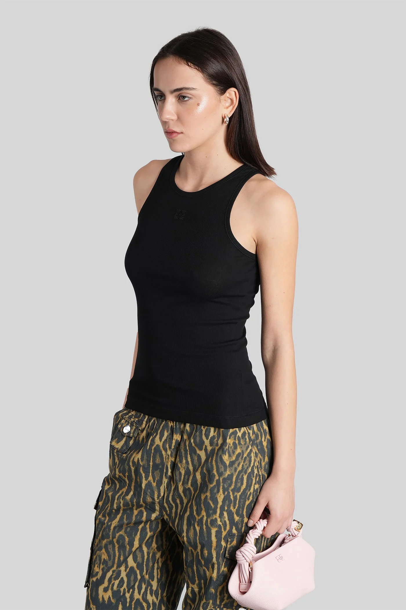 tank Top in black cotton - Image 4