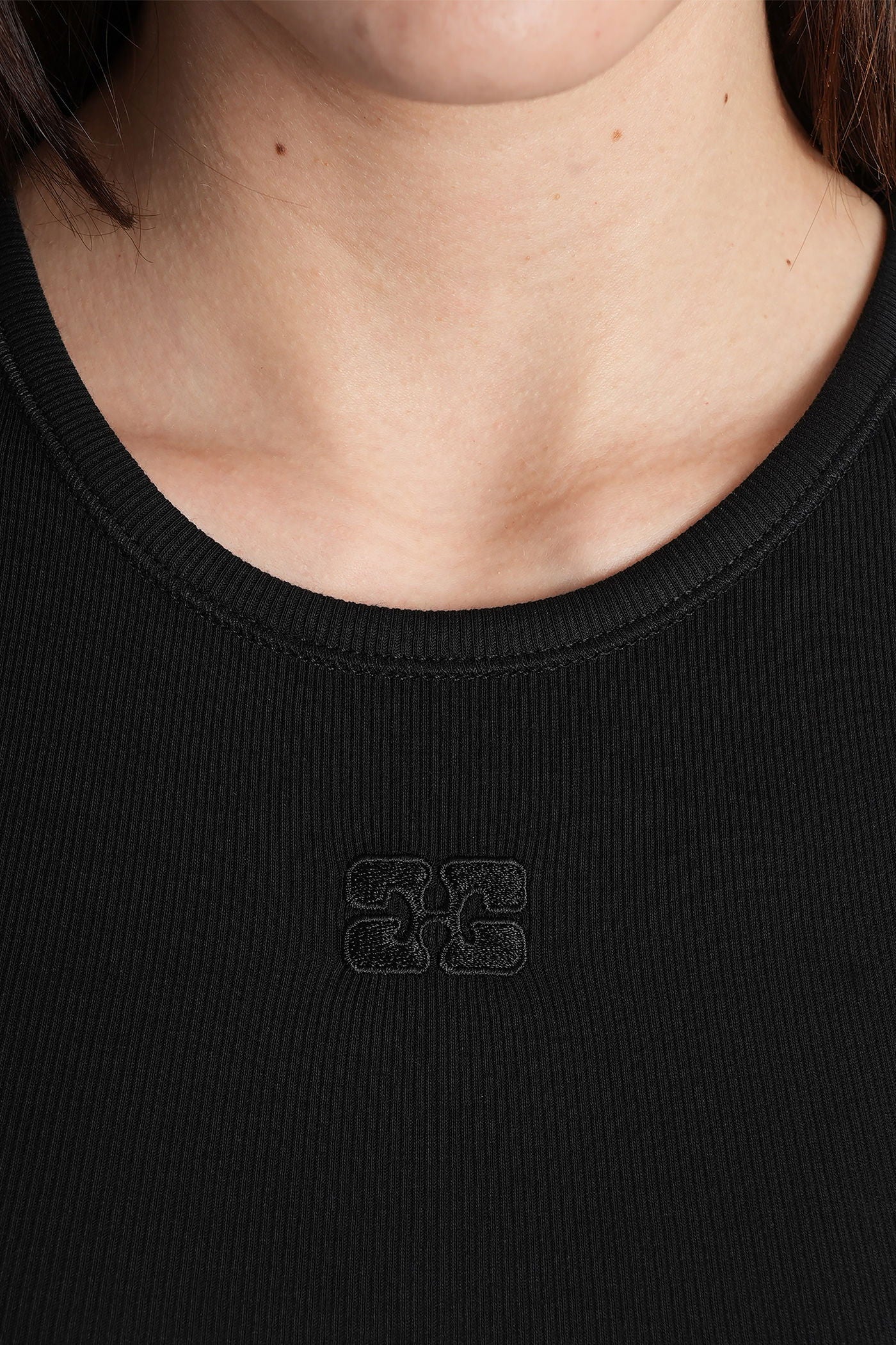 tank Top in black cotton - Image 5