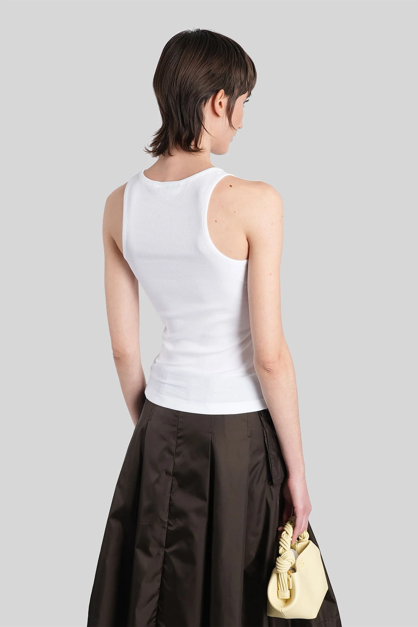 tank Top in white cotton - Image 3