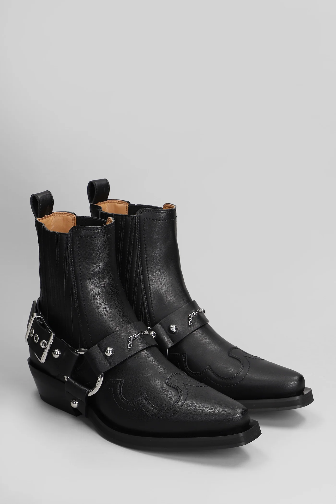 texan Ankle boots in black leather - Image 2