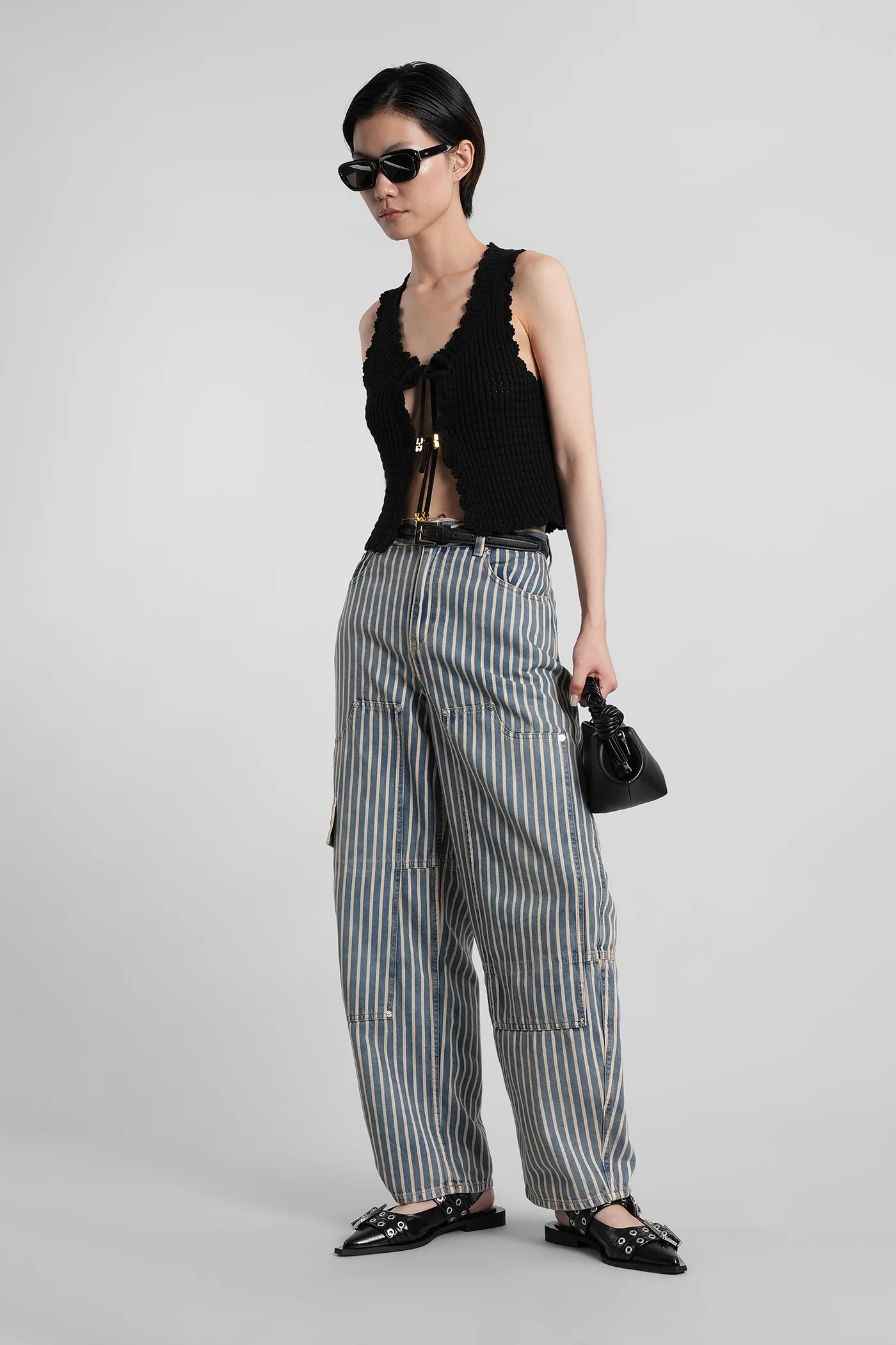Topwear in black cotton - Image 2