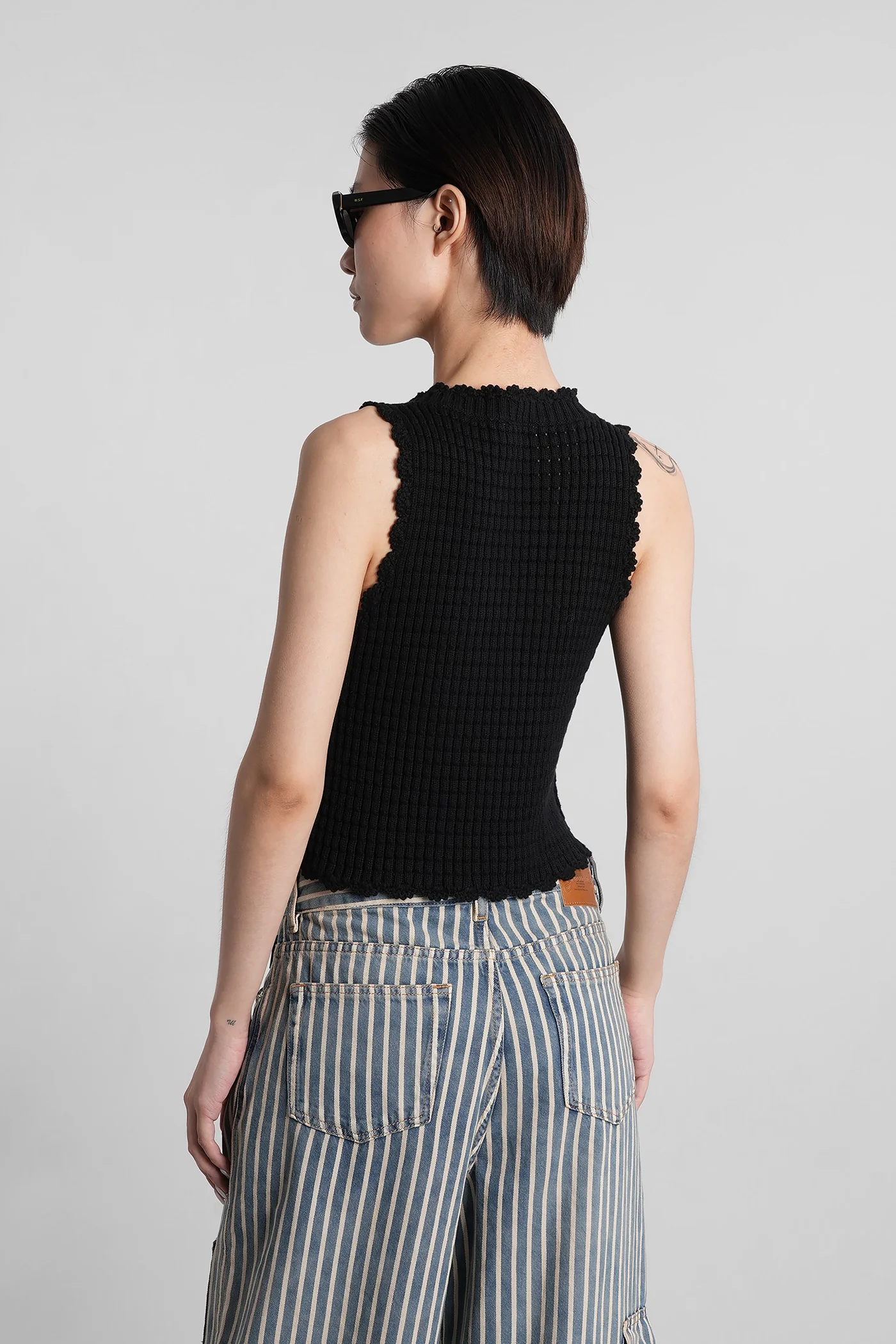 Topwear in black cotton - Image 3