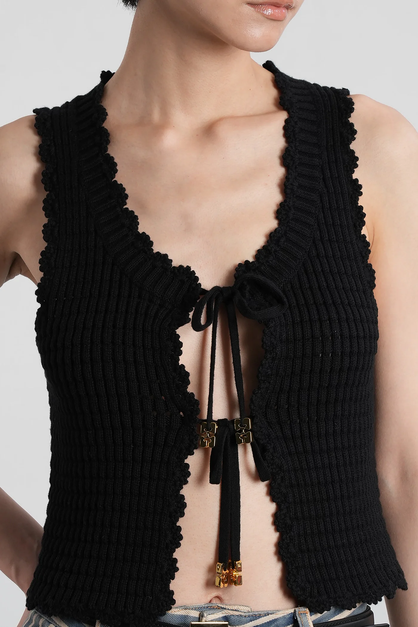 Topwear in black cotton - Image 5