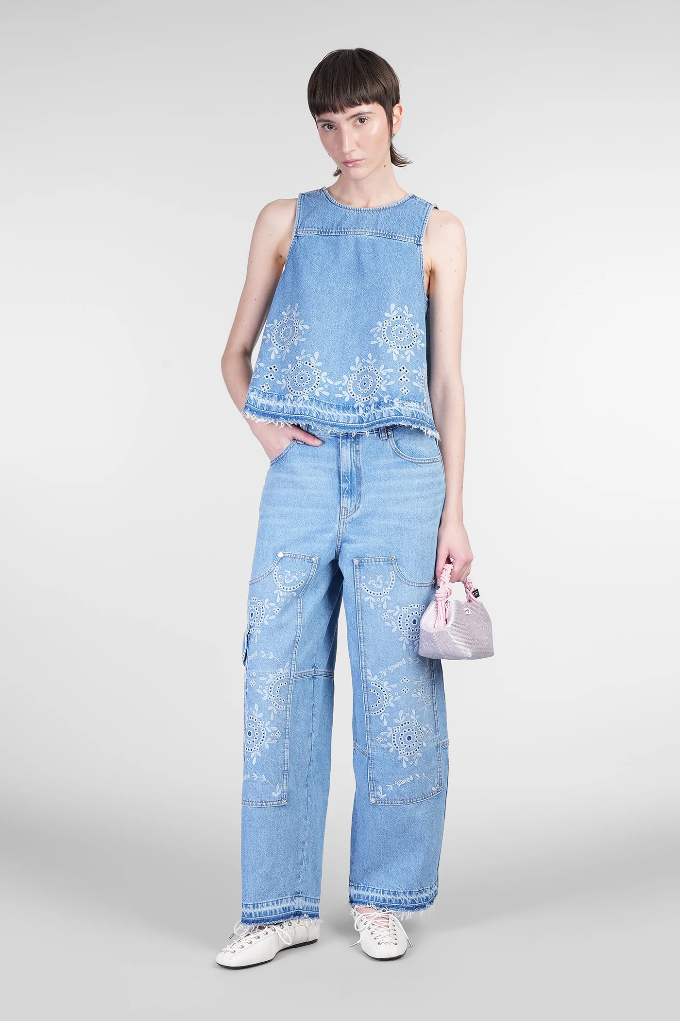 Topwear in blue cotton - Image 2