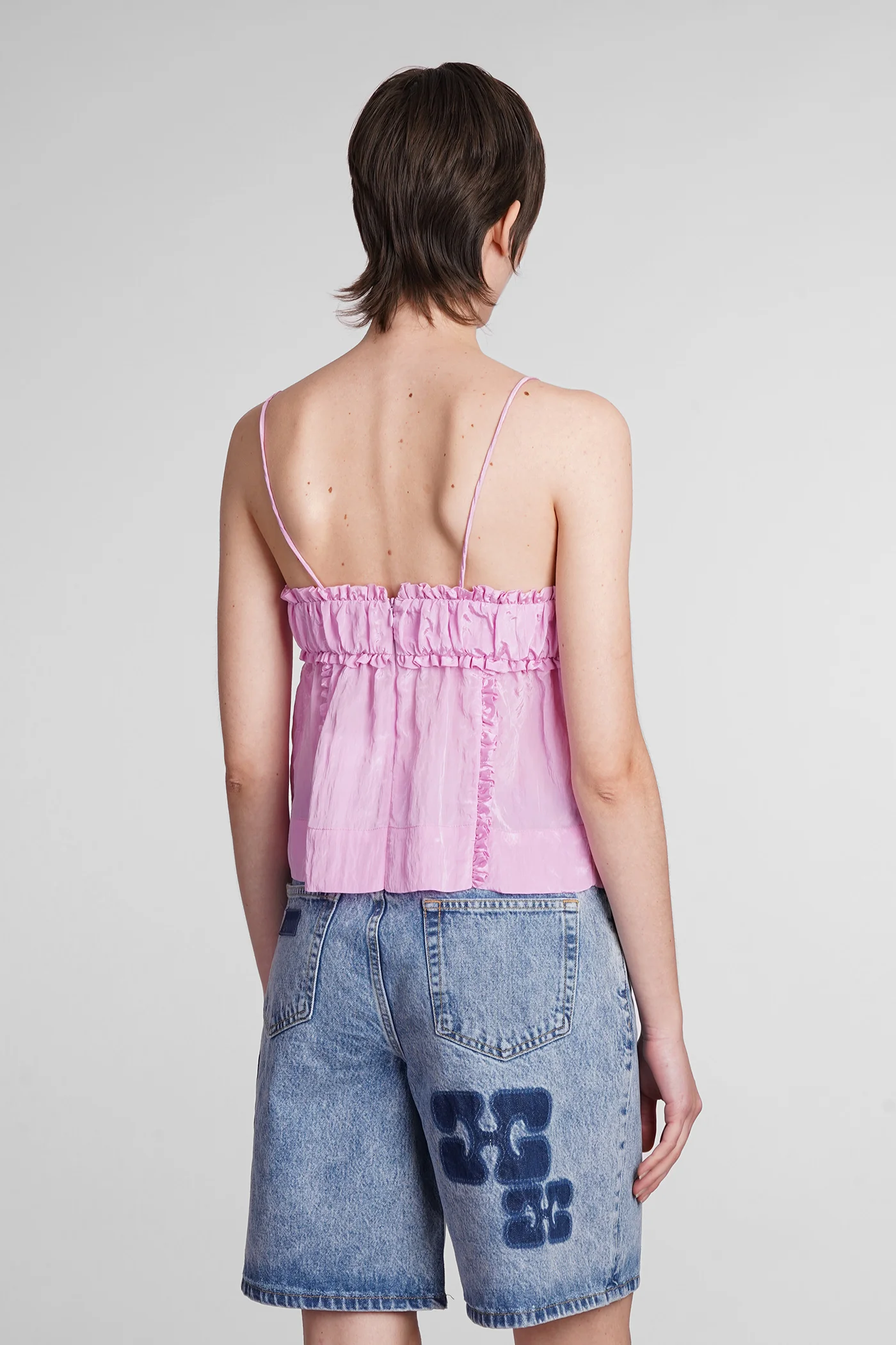Topwear in rose-pink viscose - Image 3
