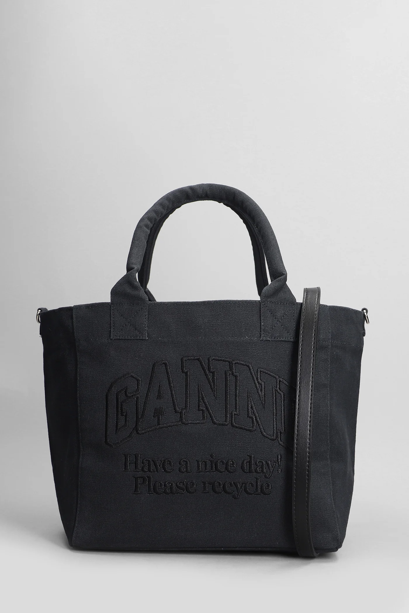 Tote in black cotton