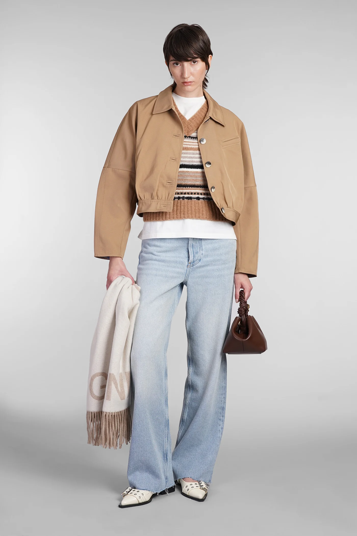 Vest in beige wool - Image 2