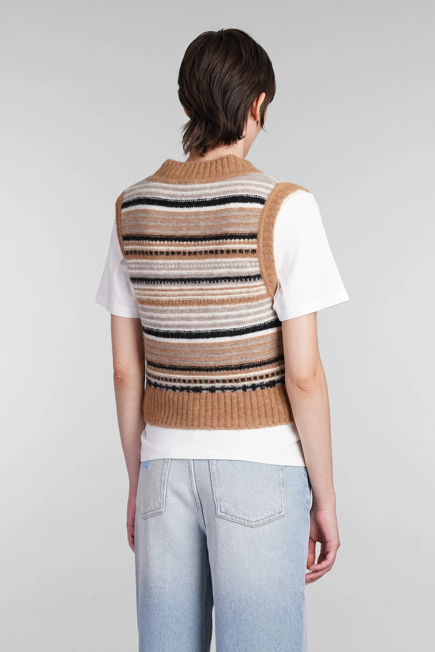 Vest in beige wool - Image 3