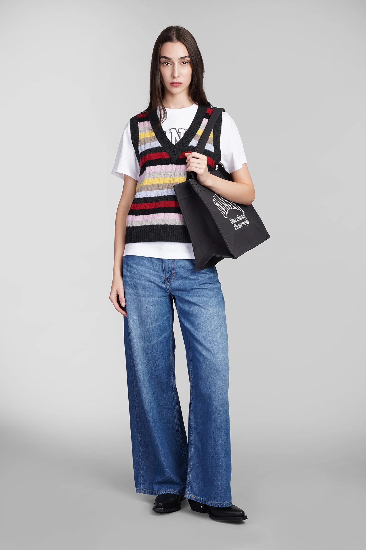Vest in multicolor wool - Image 2