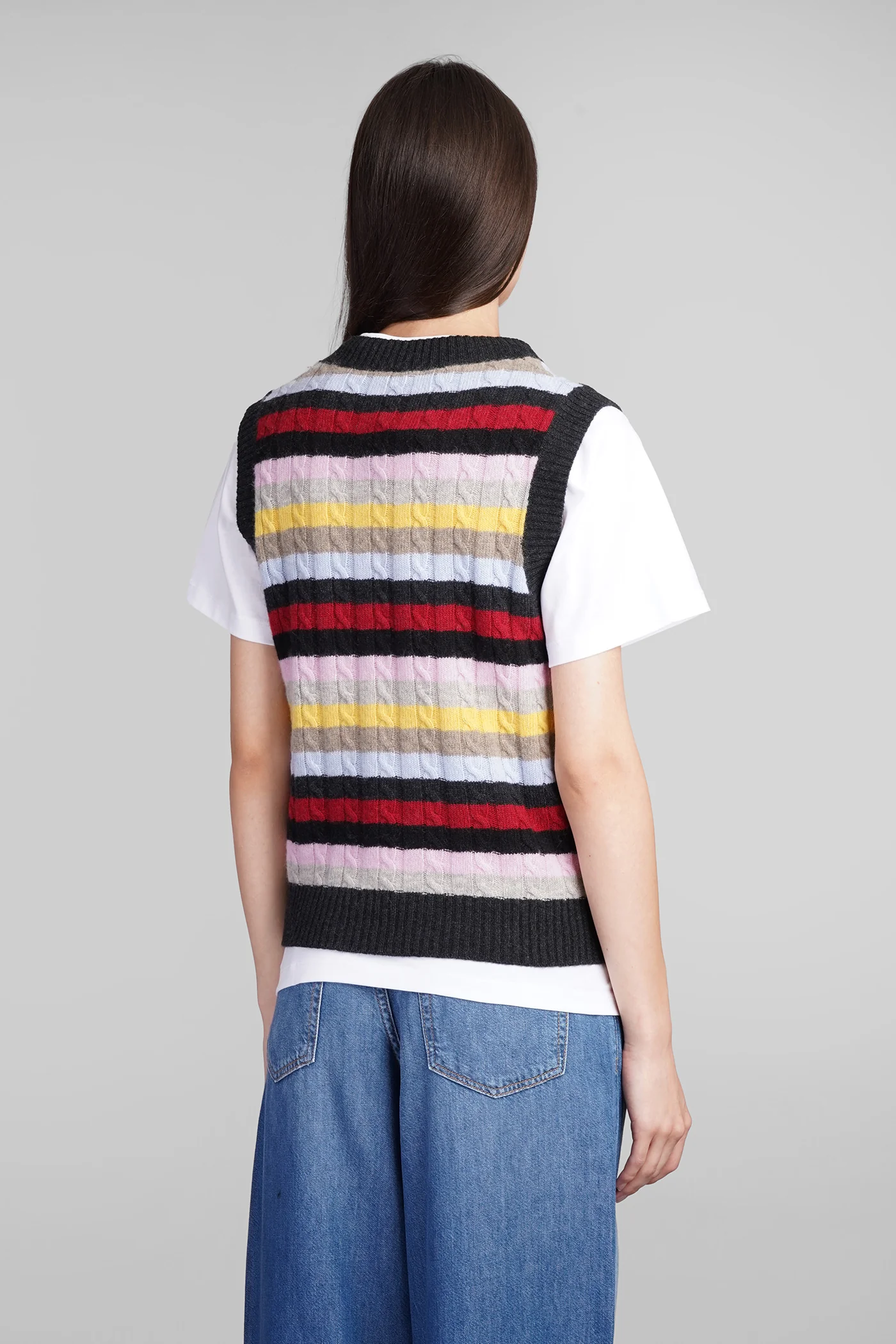 Vest in multicolor wool - Image 3