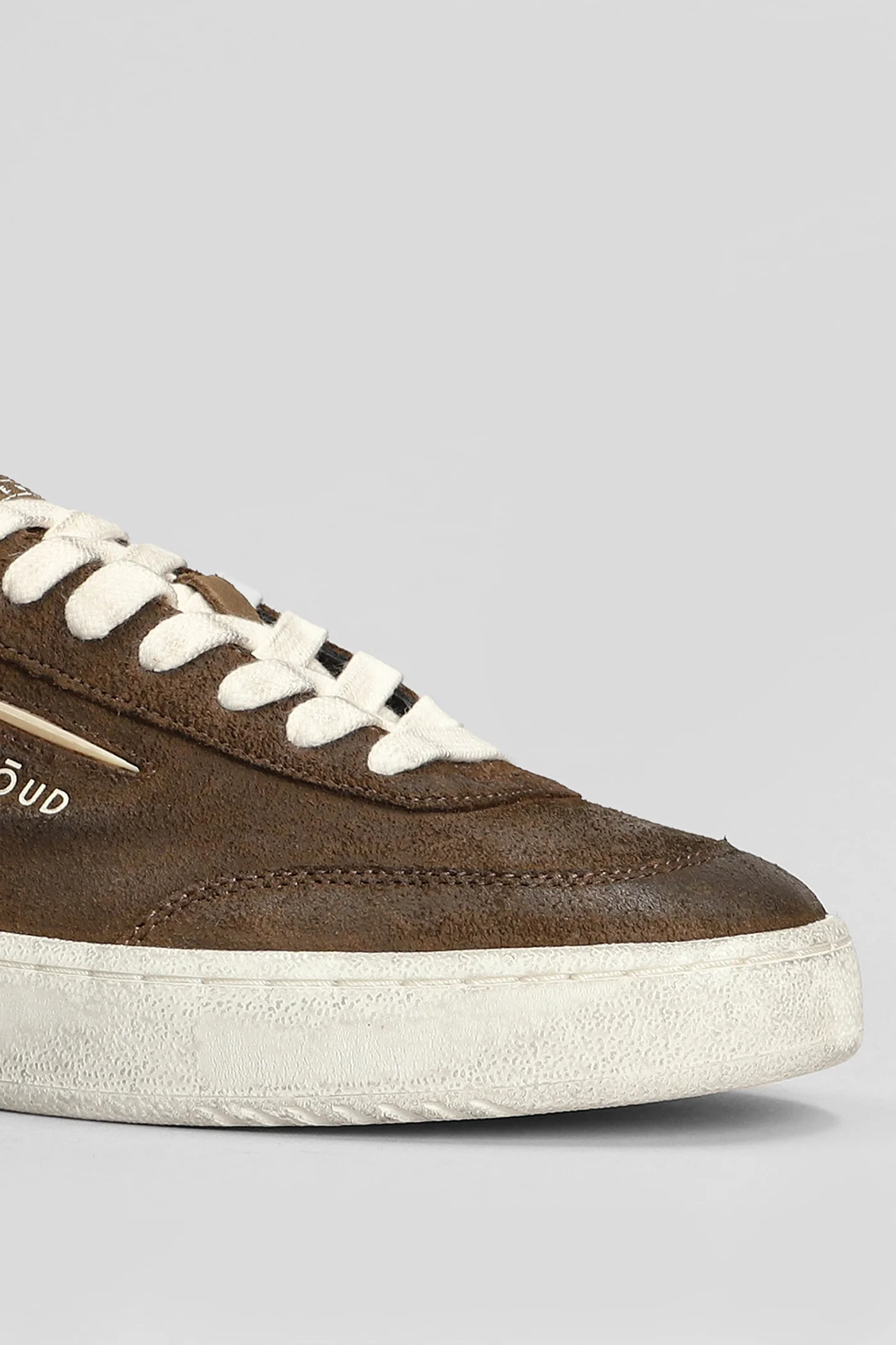 Lido Brushed Sneakers in brown leather - Image 4