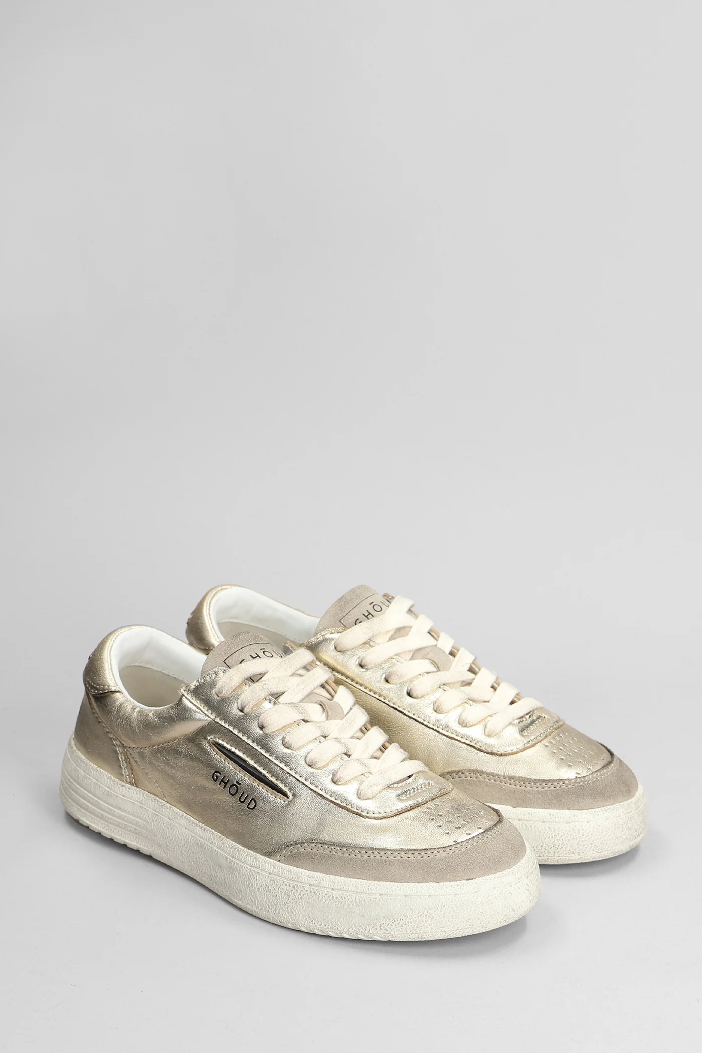 Lido Brushed Sneakers in gold leather - Image 2