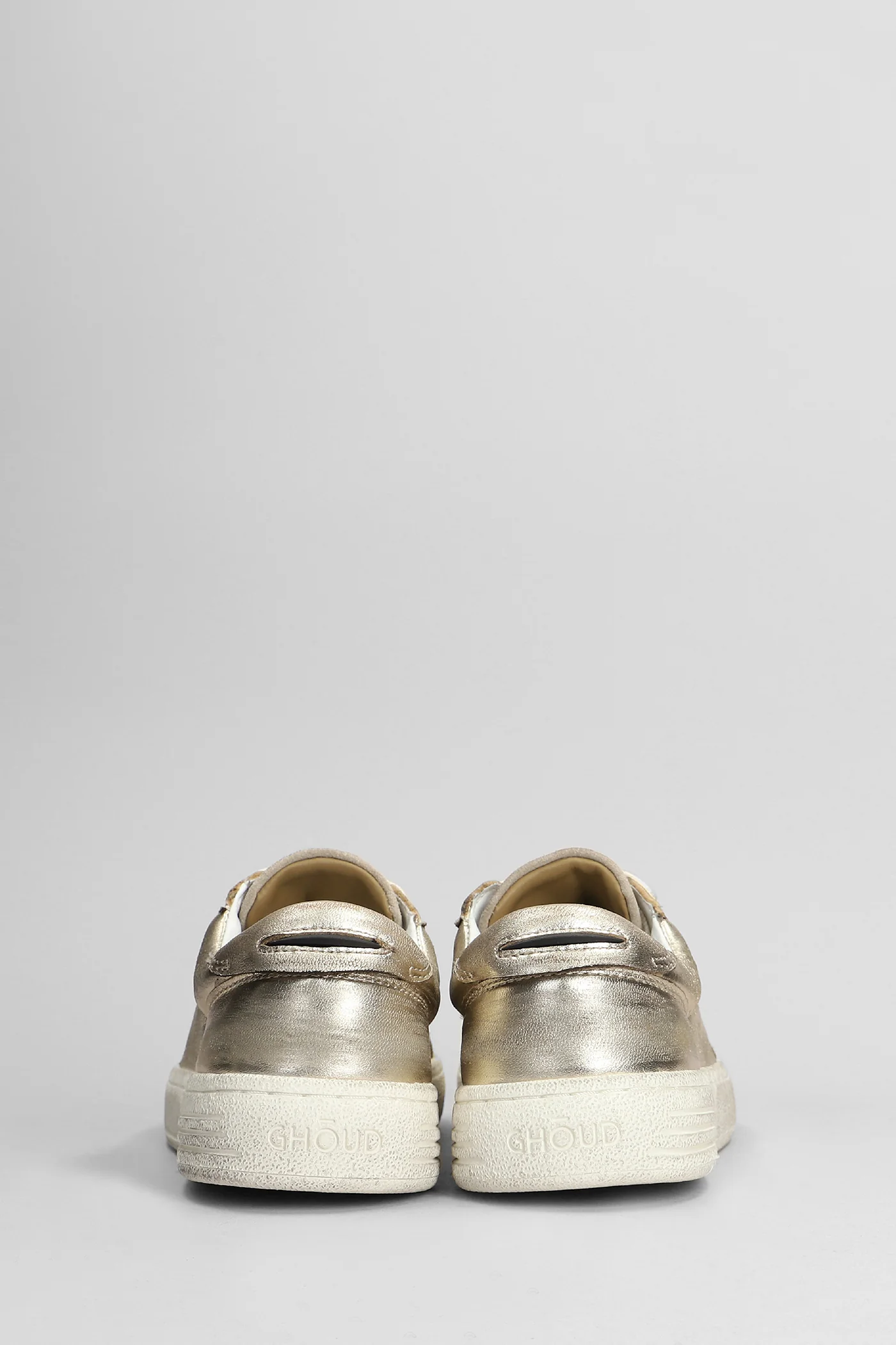 Lido Brushed Sneakers in gold leather - Image 4