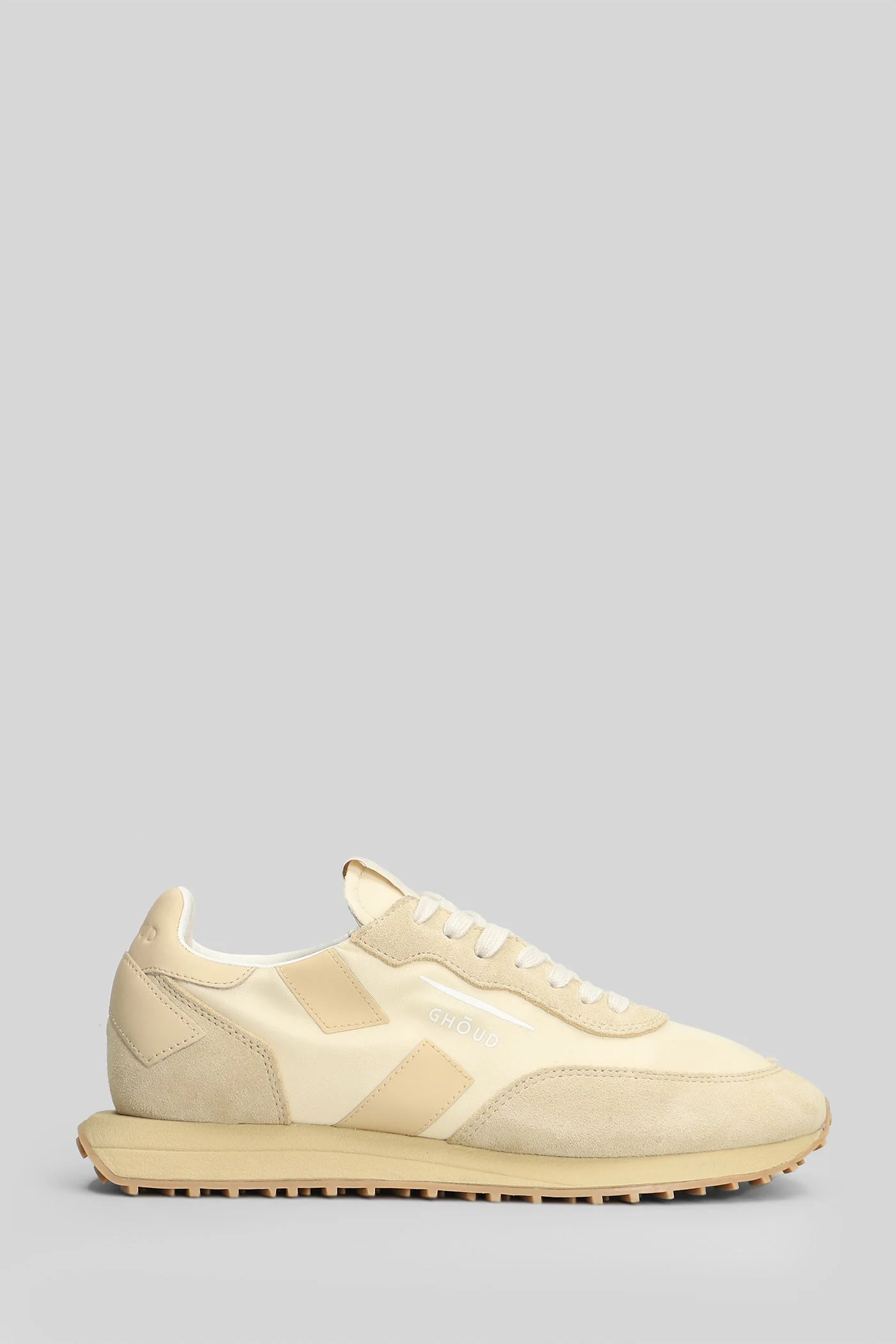 Rush Soft Low Sneakers in beige Suede and fabric