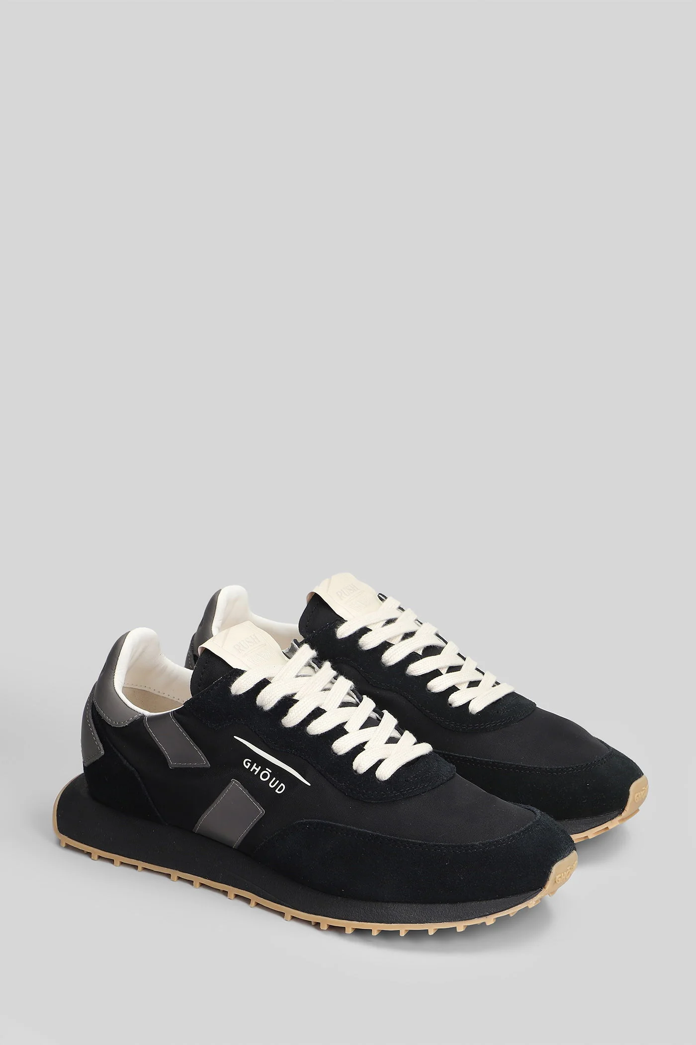 Rush Soft Low Sneakers in black Suede and fabric - Image 2
