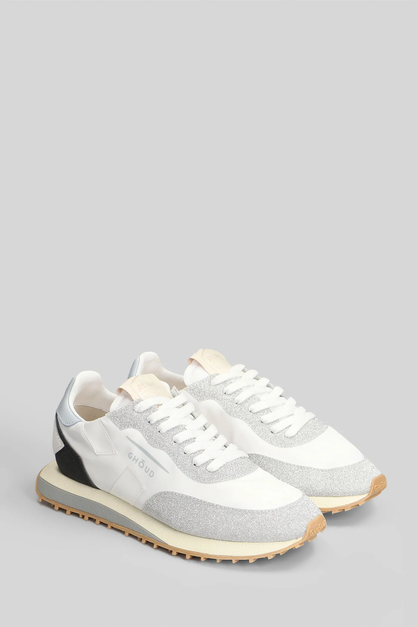 Starlight Soft Low Sneakers in silver glitter - Image 2