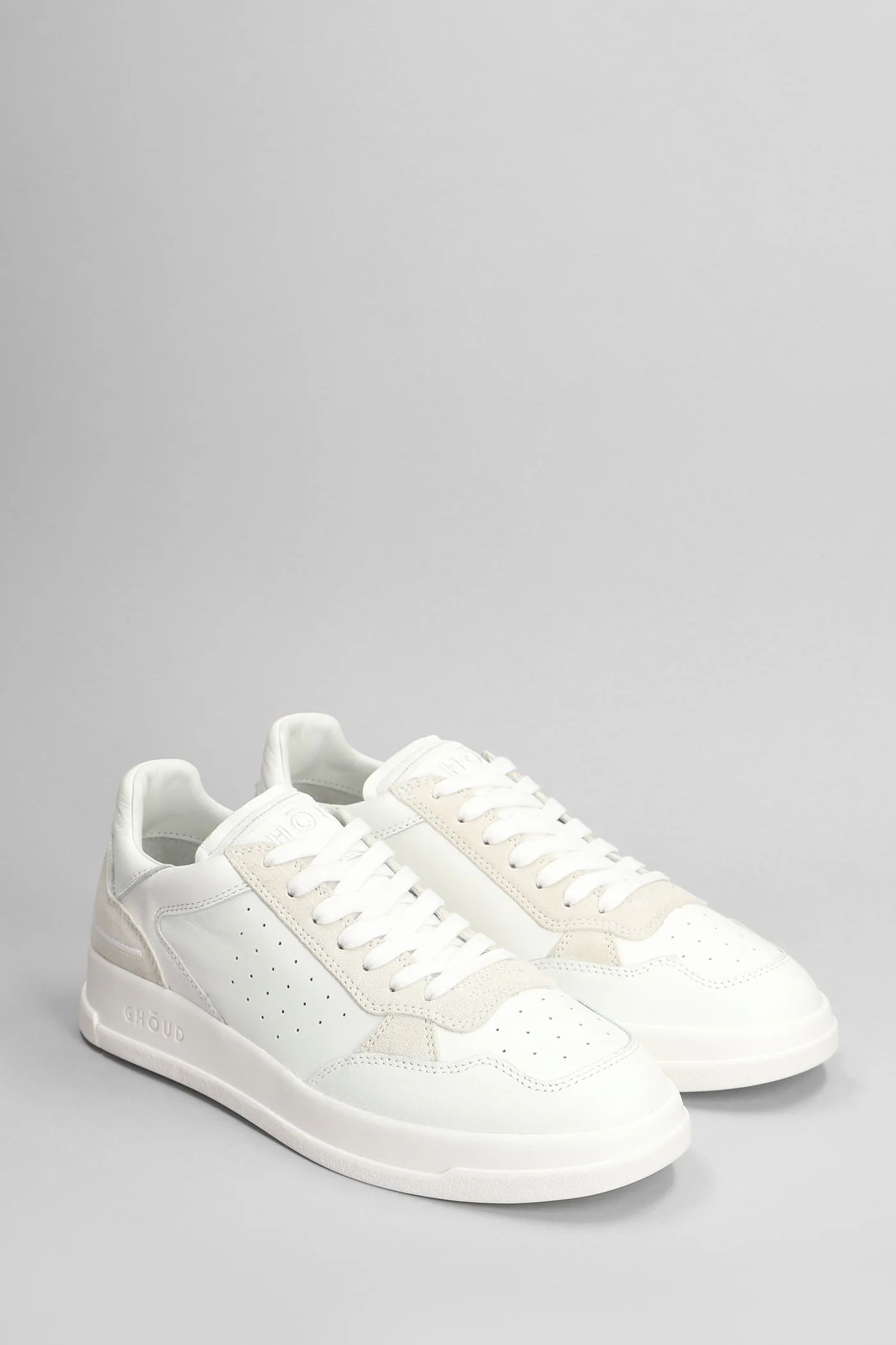 Tweener Low Sneakers in white suede and leather - Image 2