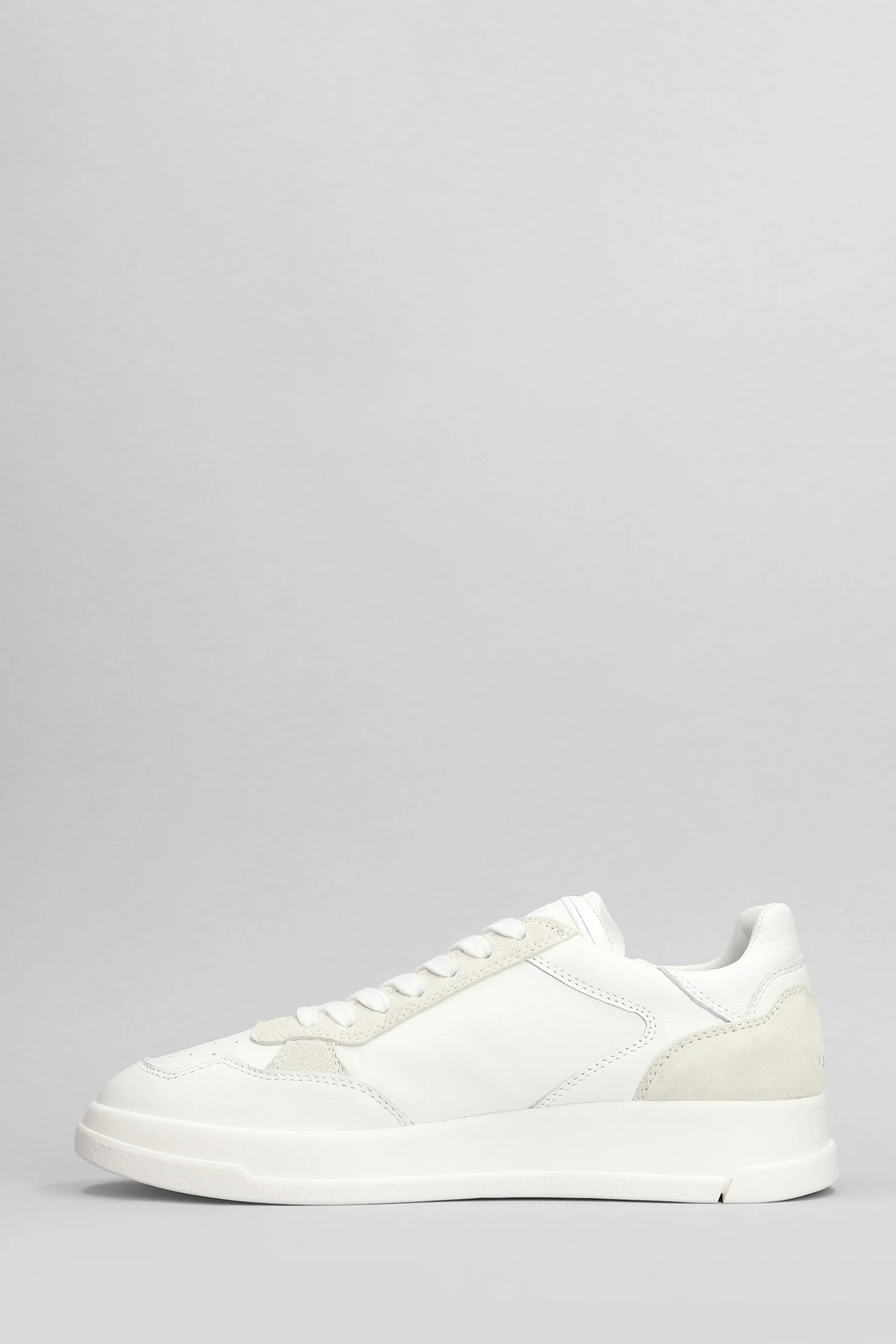 Tweener Low Sneakers in white suede and leather - Image 3