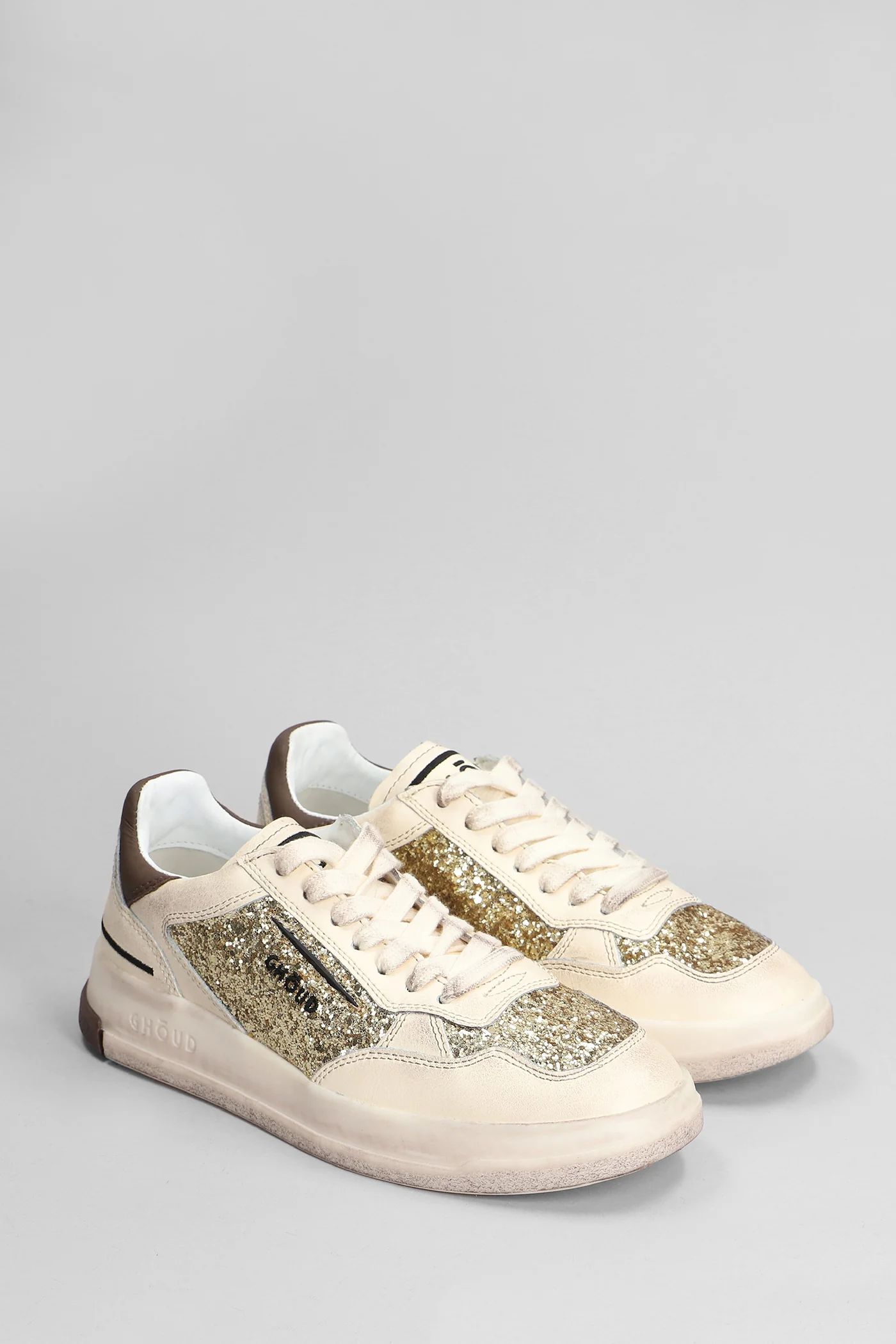Tweener Sneakers in beige leather - Image 2