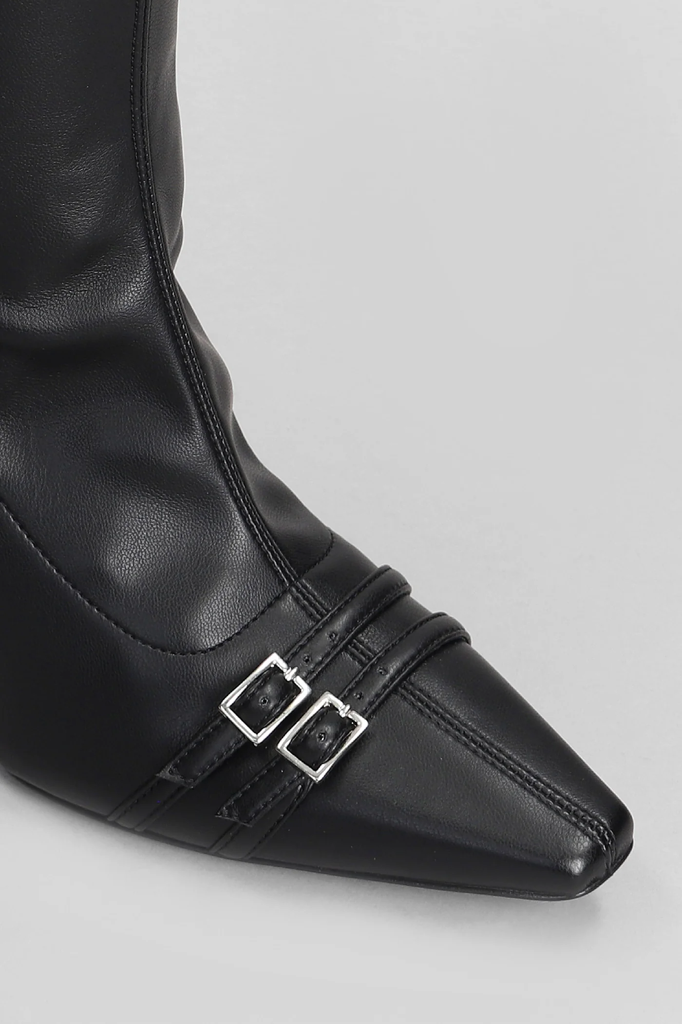 Edith High heels boots in black leather - Image 5
