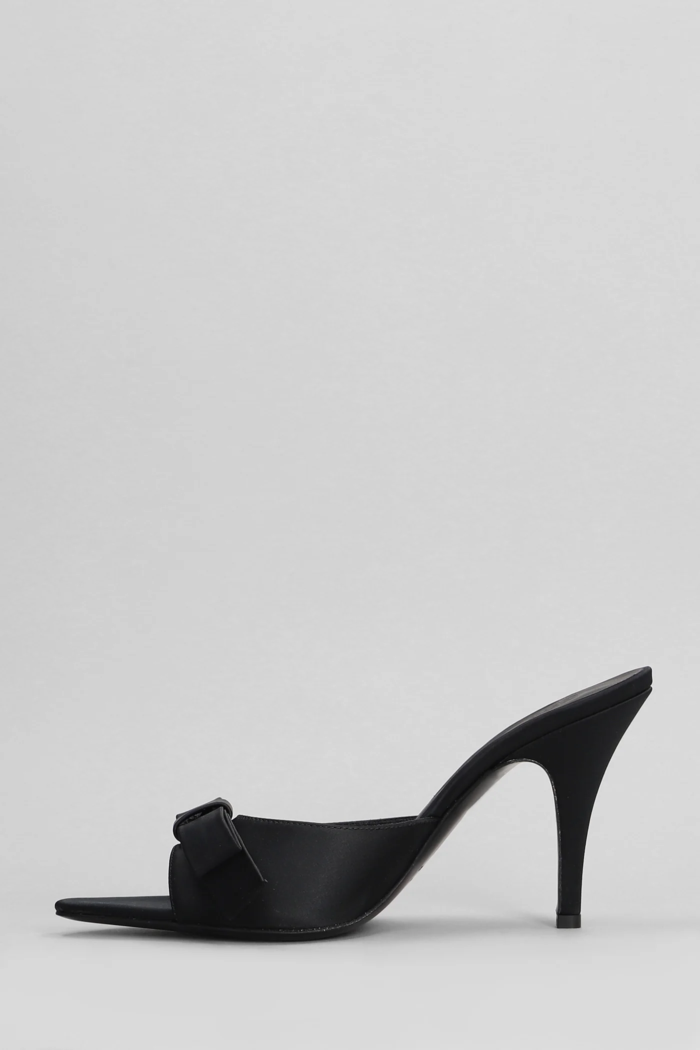 Honorine Slipper-Mule in black satin - Image 3