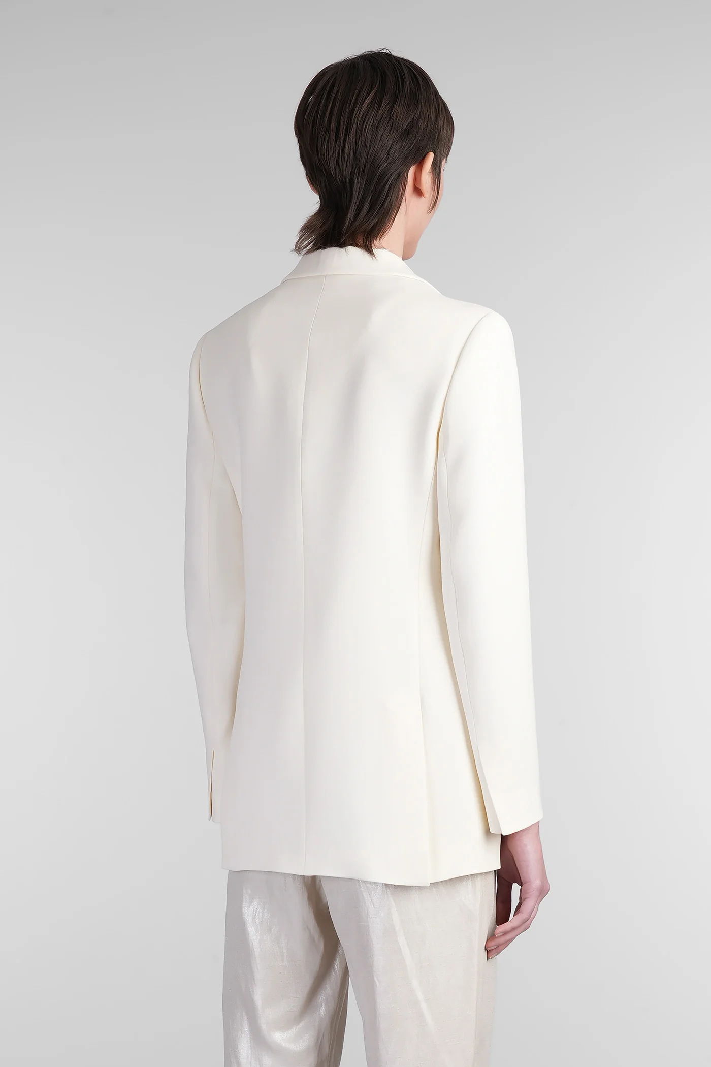 Blazer in beige silk - Image 3