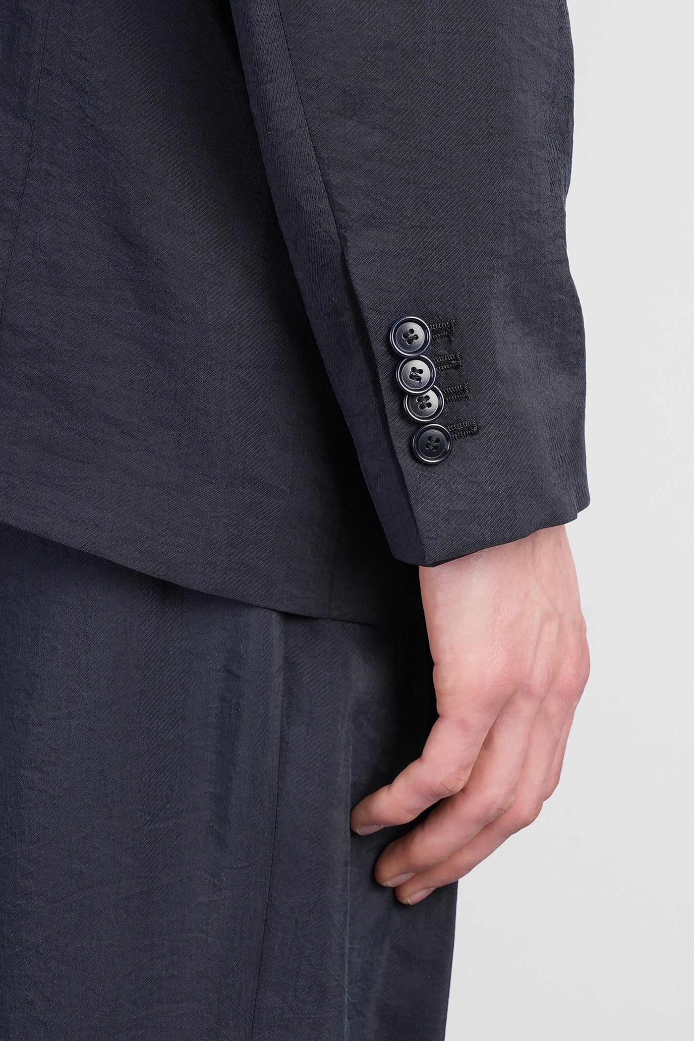Blazer in blue silk - Image 5