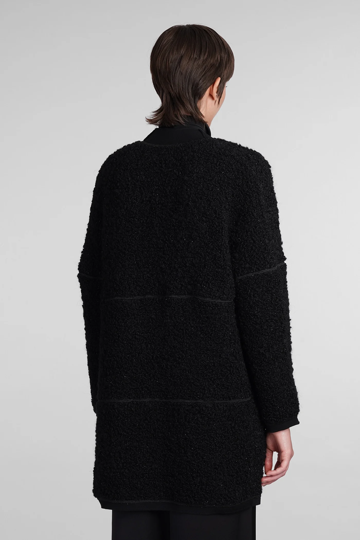 Cardigan in black wool - Image 3