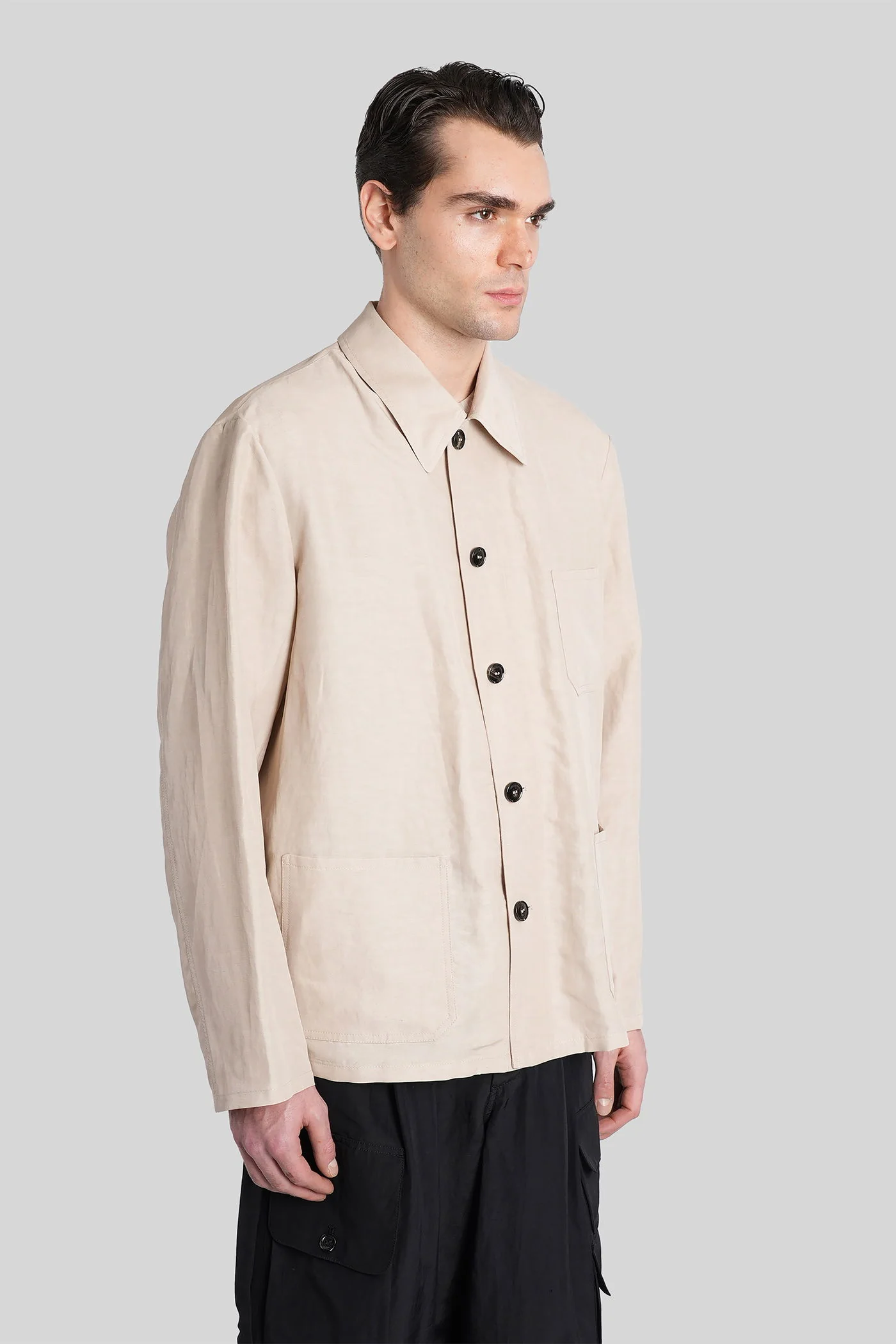 Casual jacket in beige viscose - Image 4