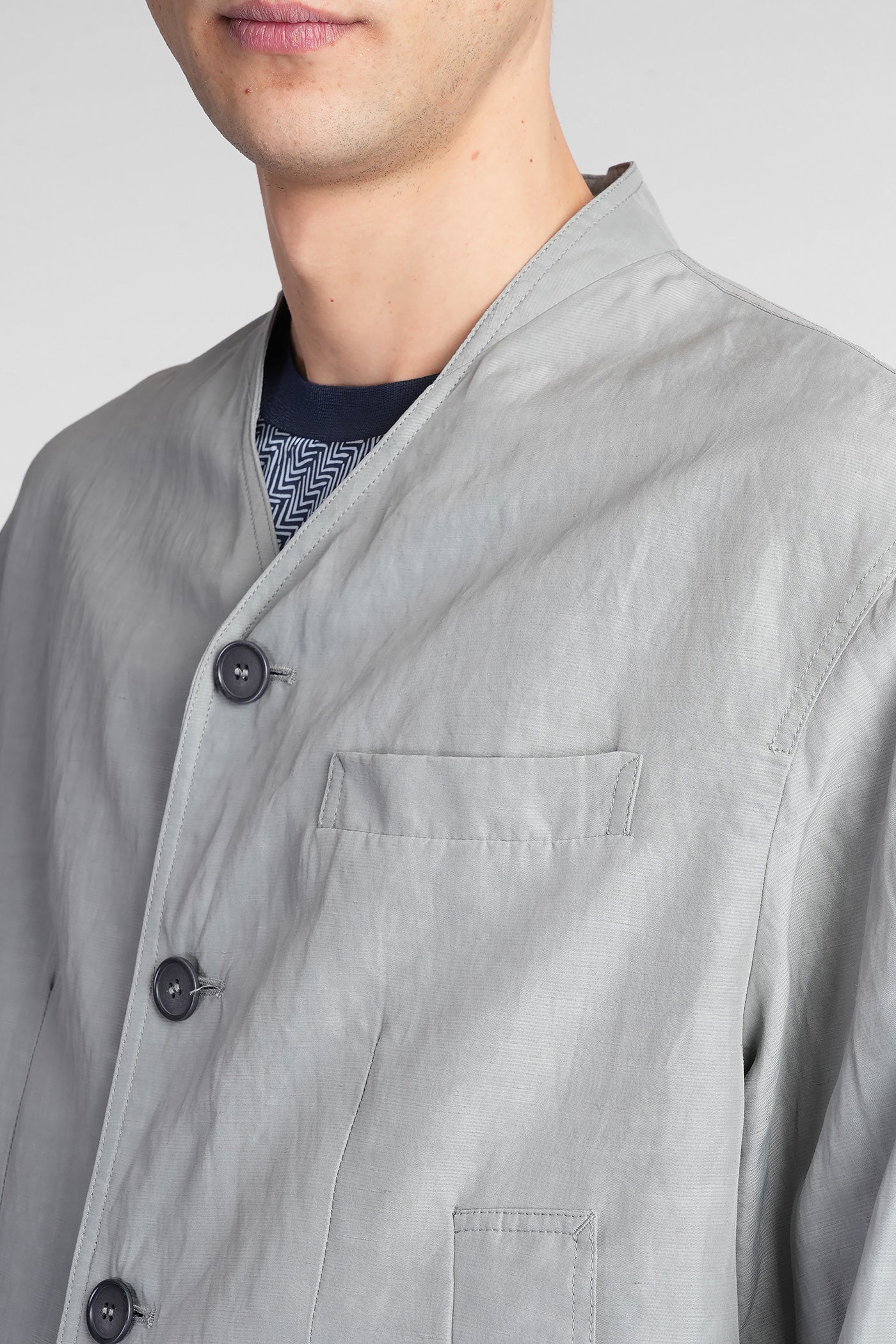 Casual jacket in green viscose - Image 5