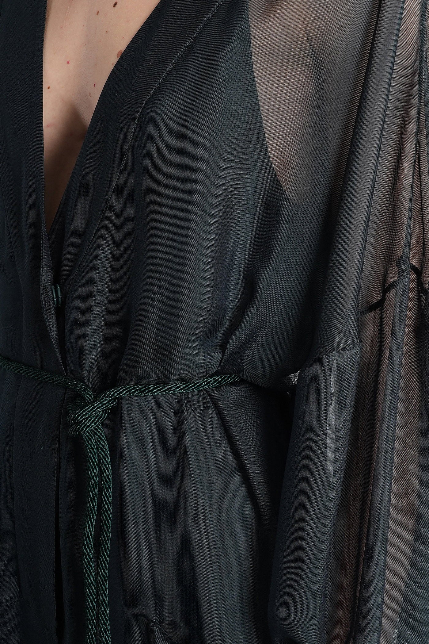 Jumpsuit in green viscose - Image 5