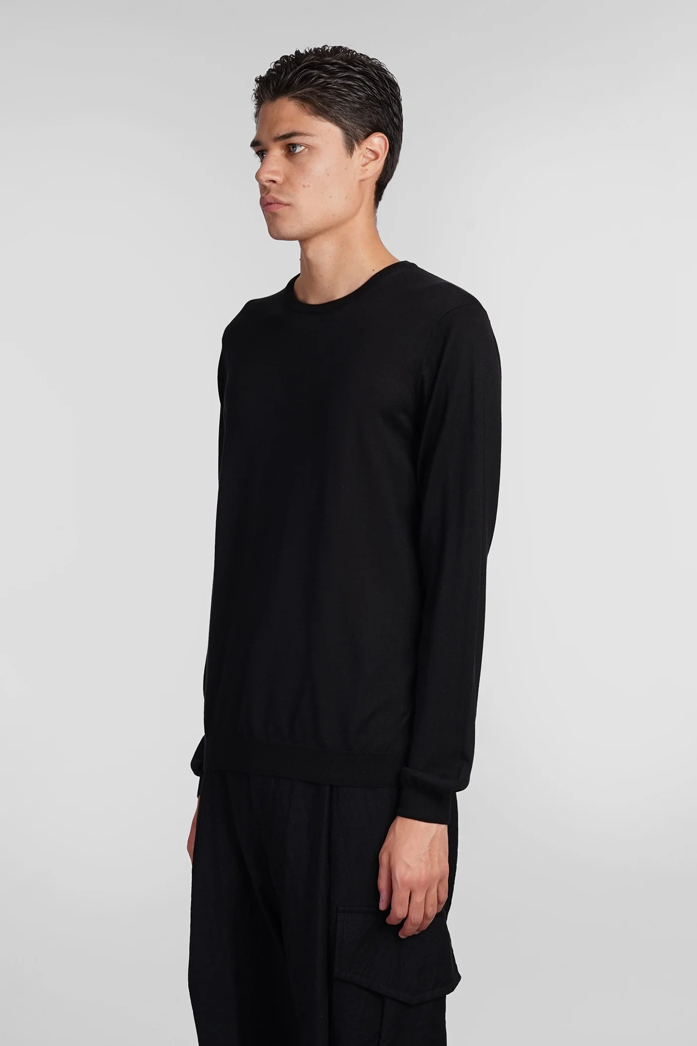 Knitwear in black silk - Image 4