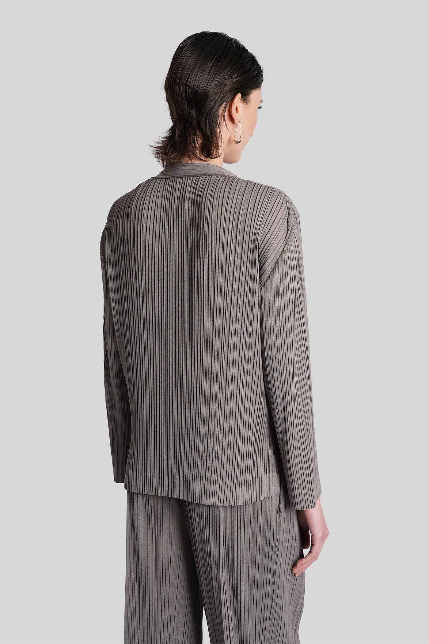 Knitwear in grey polyester - Image 3