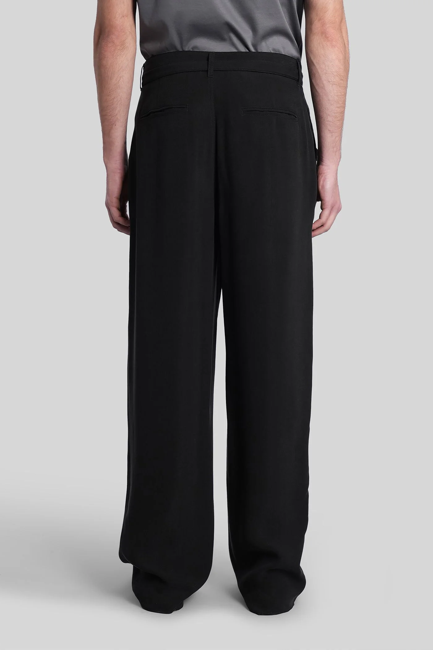 Pants in black polyamide polyester - Image 3