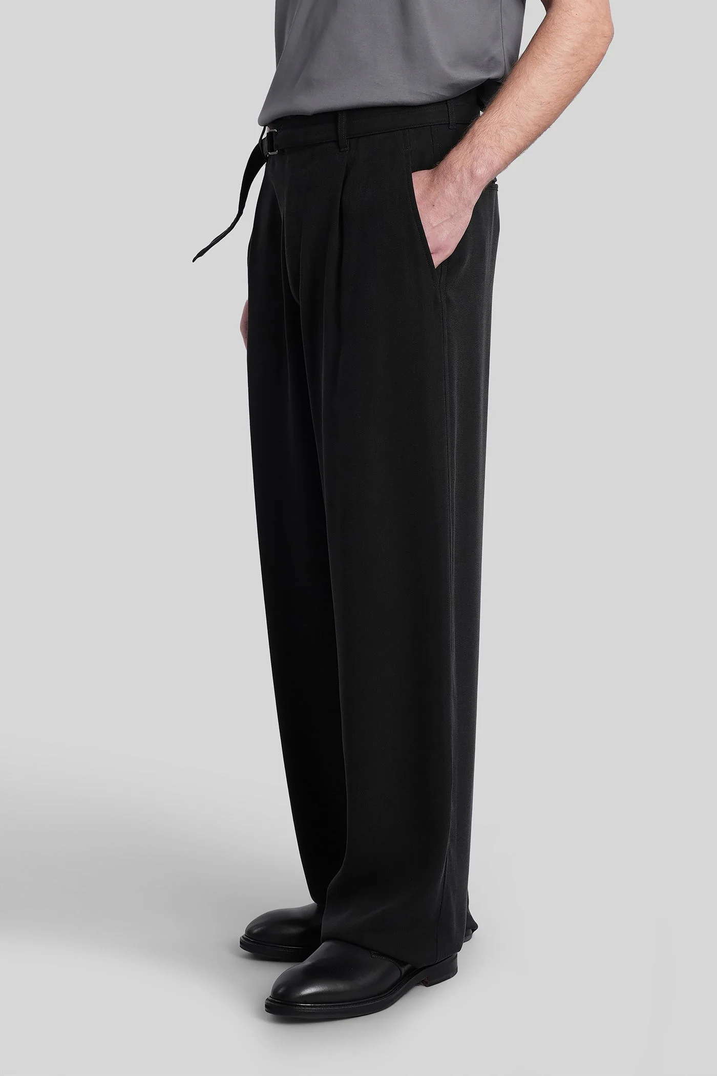 Pants in black polyamide polyester - Image 4