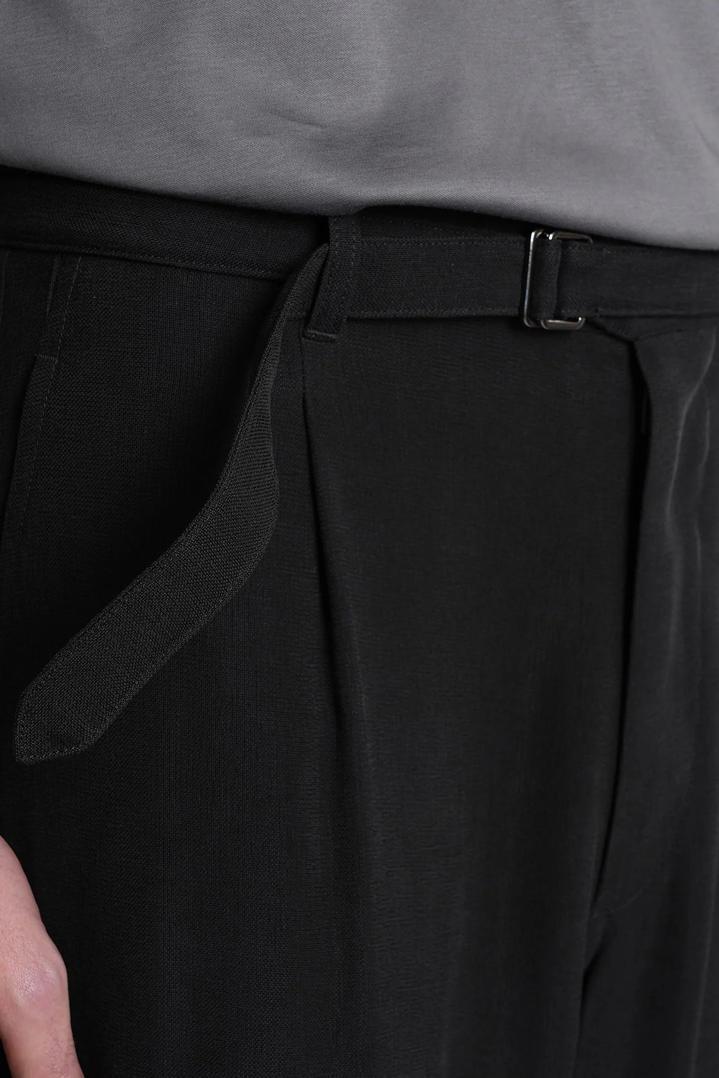 Pants in black polyamide polyester - Image 5