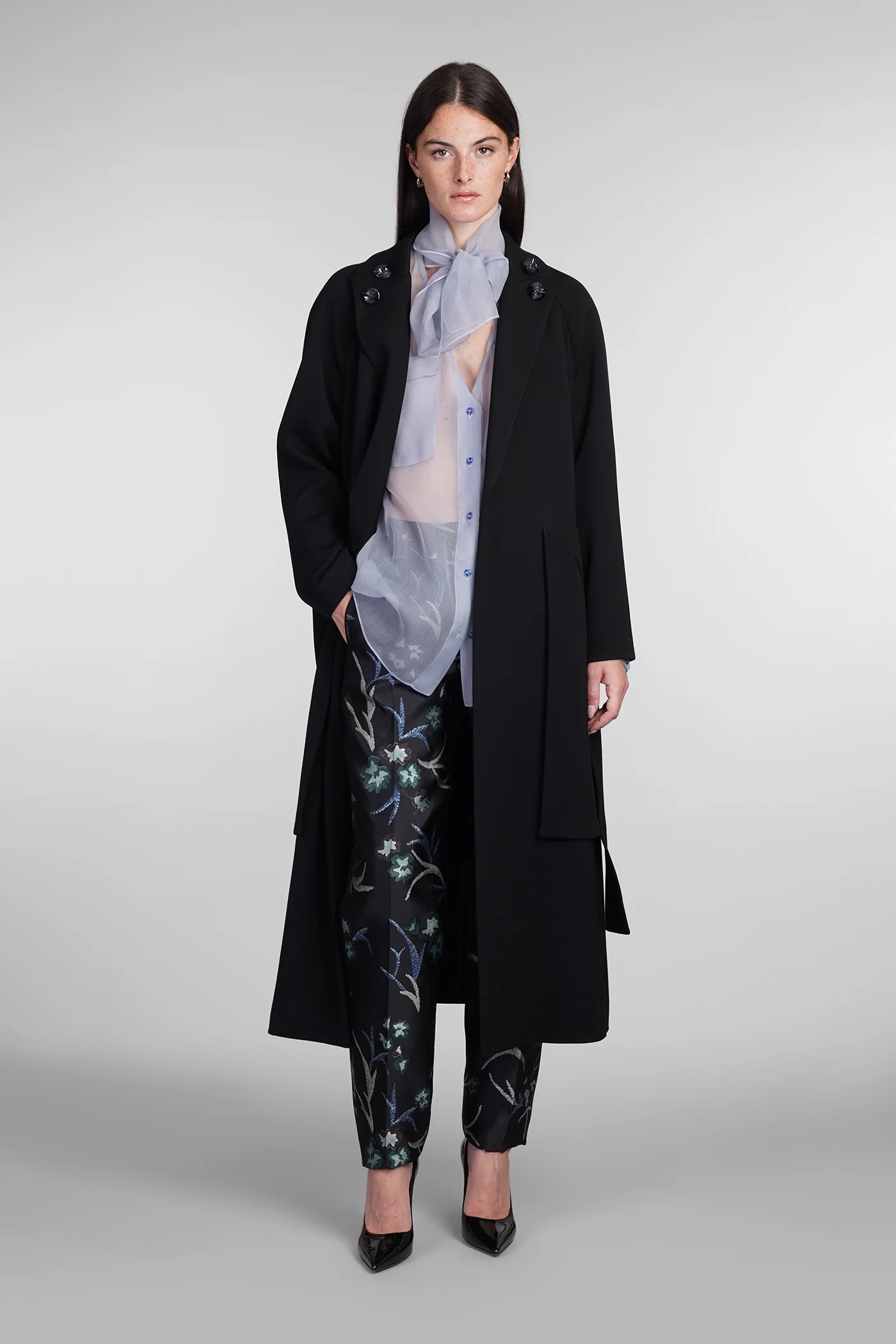 Pants in black polyester - Image 2