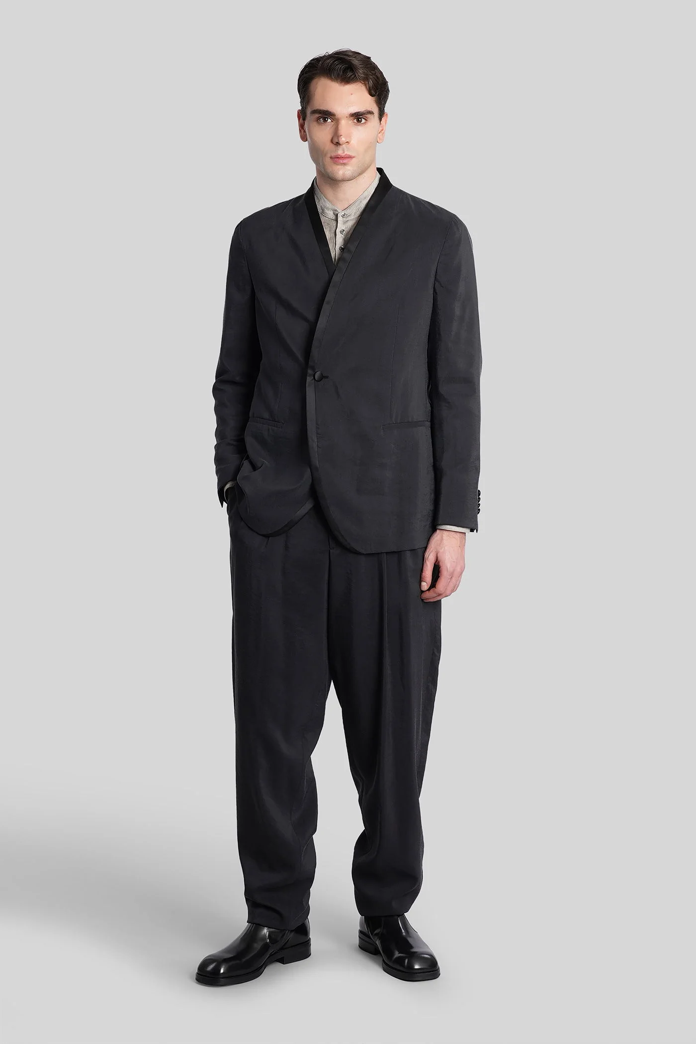 Pants in black silk - Image 2