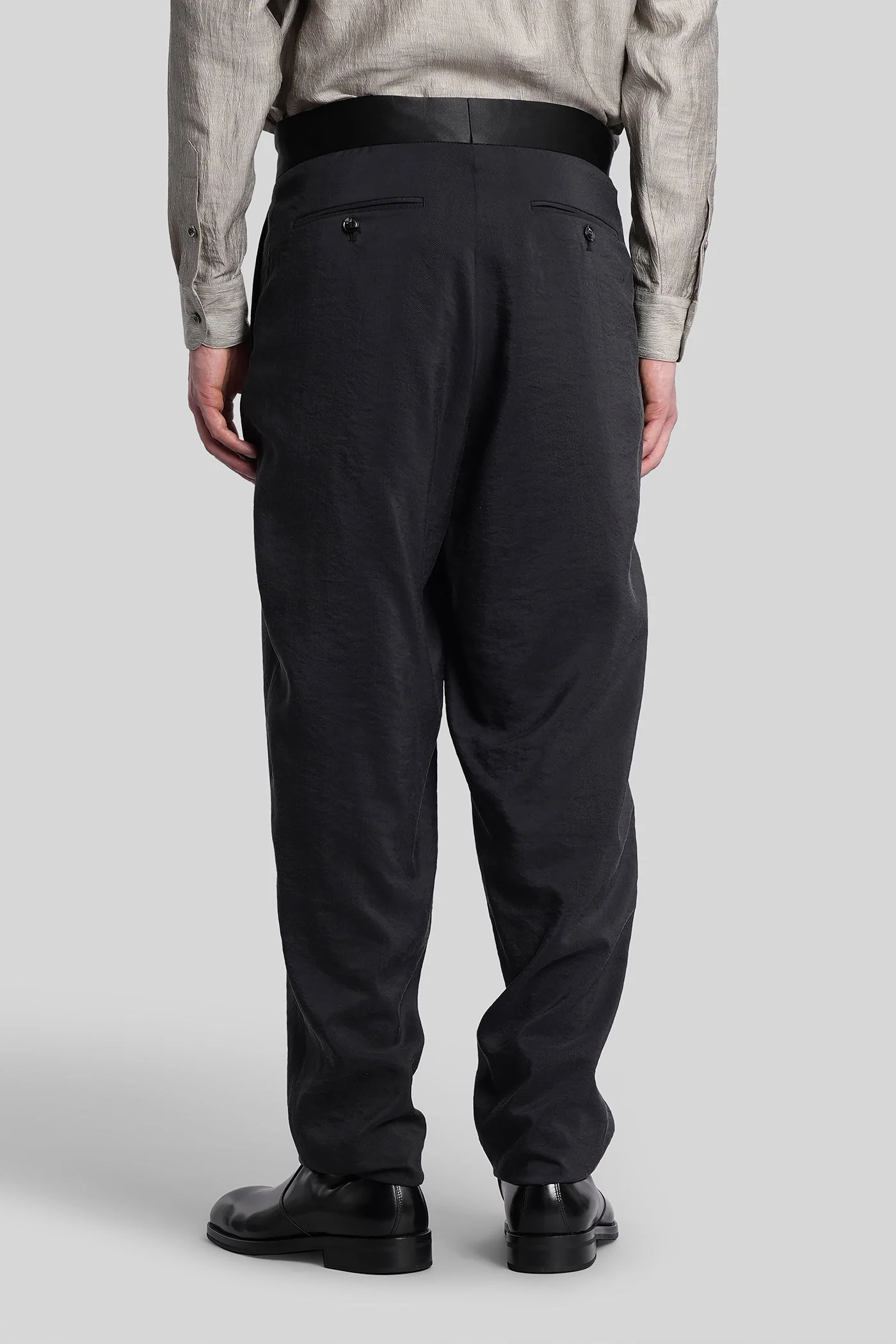 Pants in black silk - Image 3