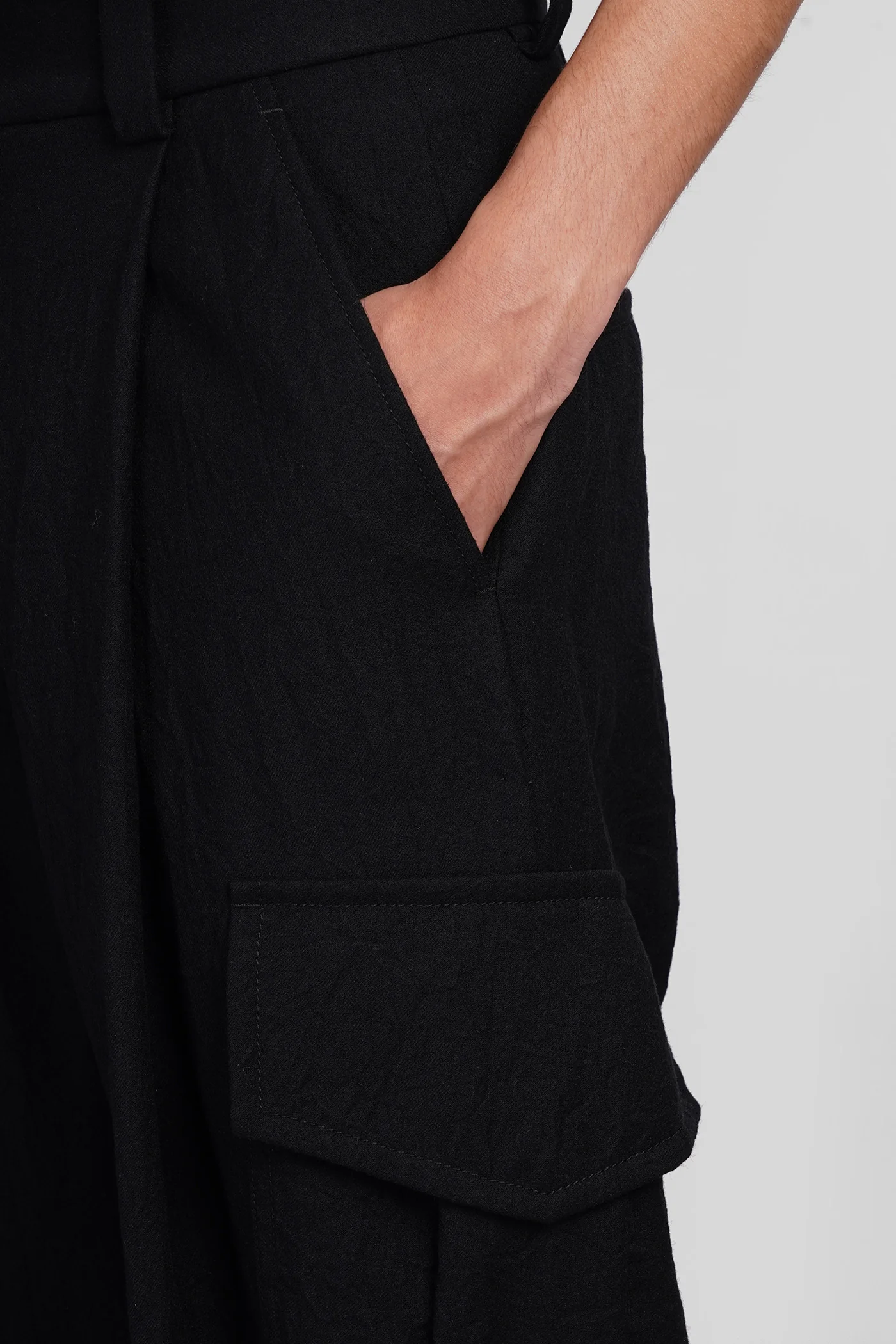 Pants in black wool - Image 5