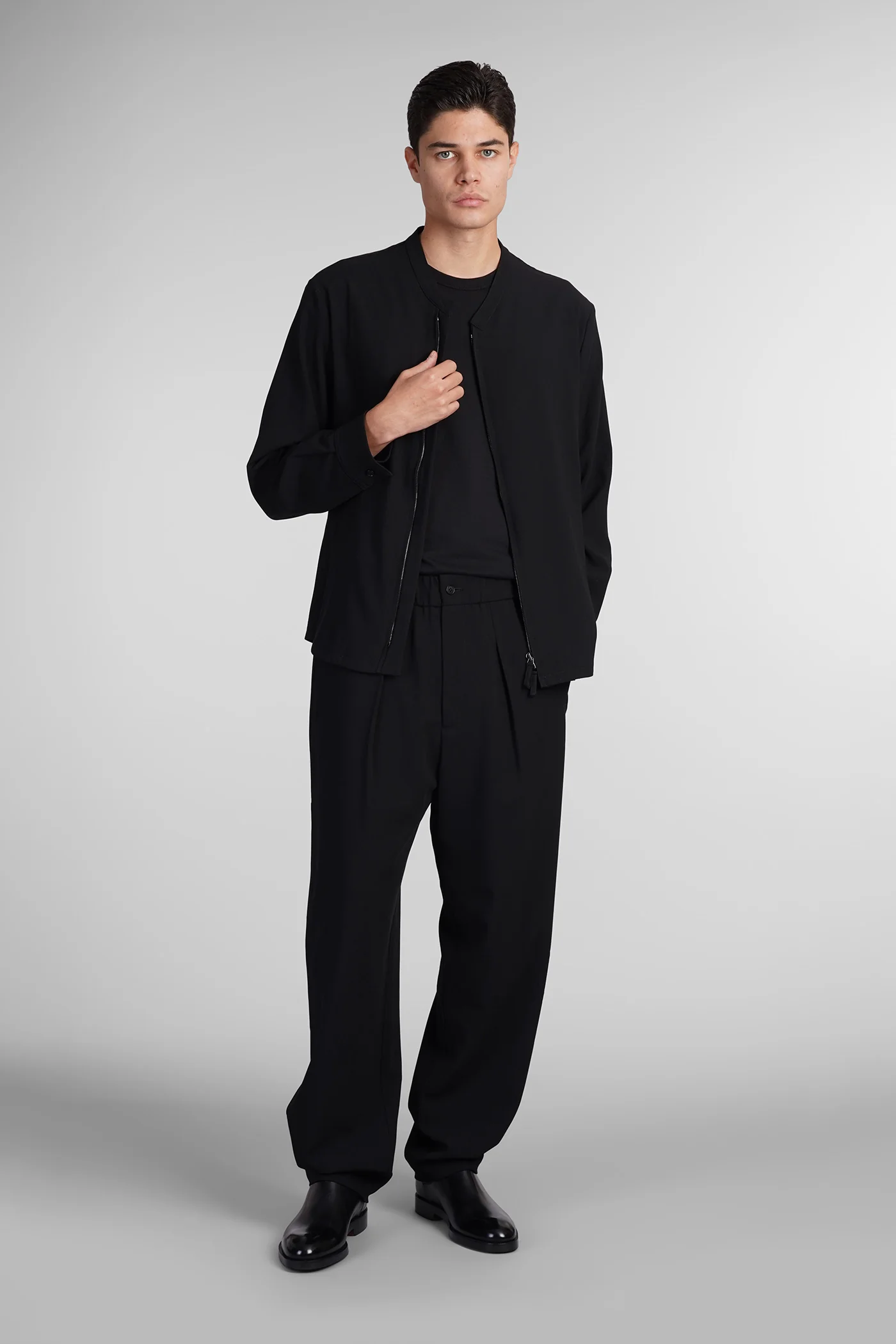 Pants in black wool - Image 2