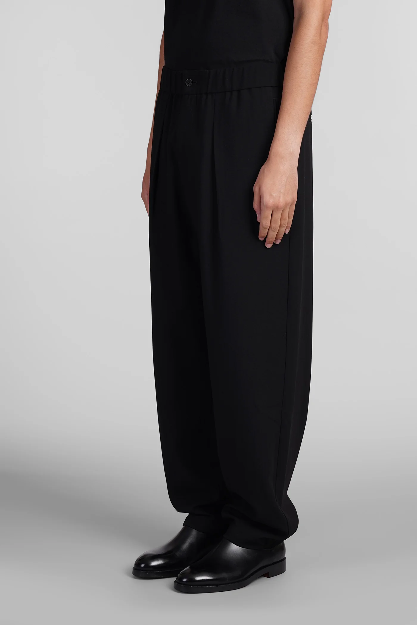 Pants in black wool - Image 4