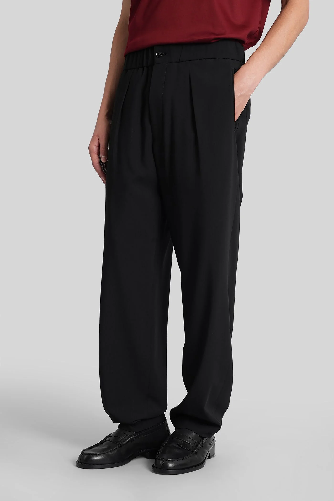 Pants in black wool - Image 4