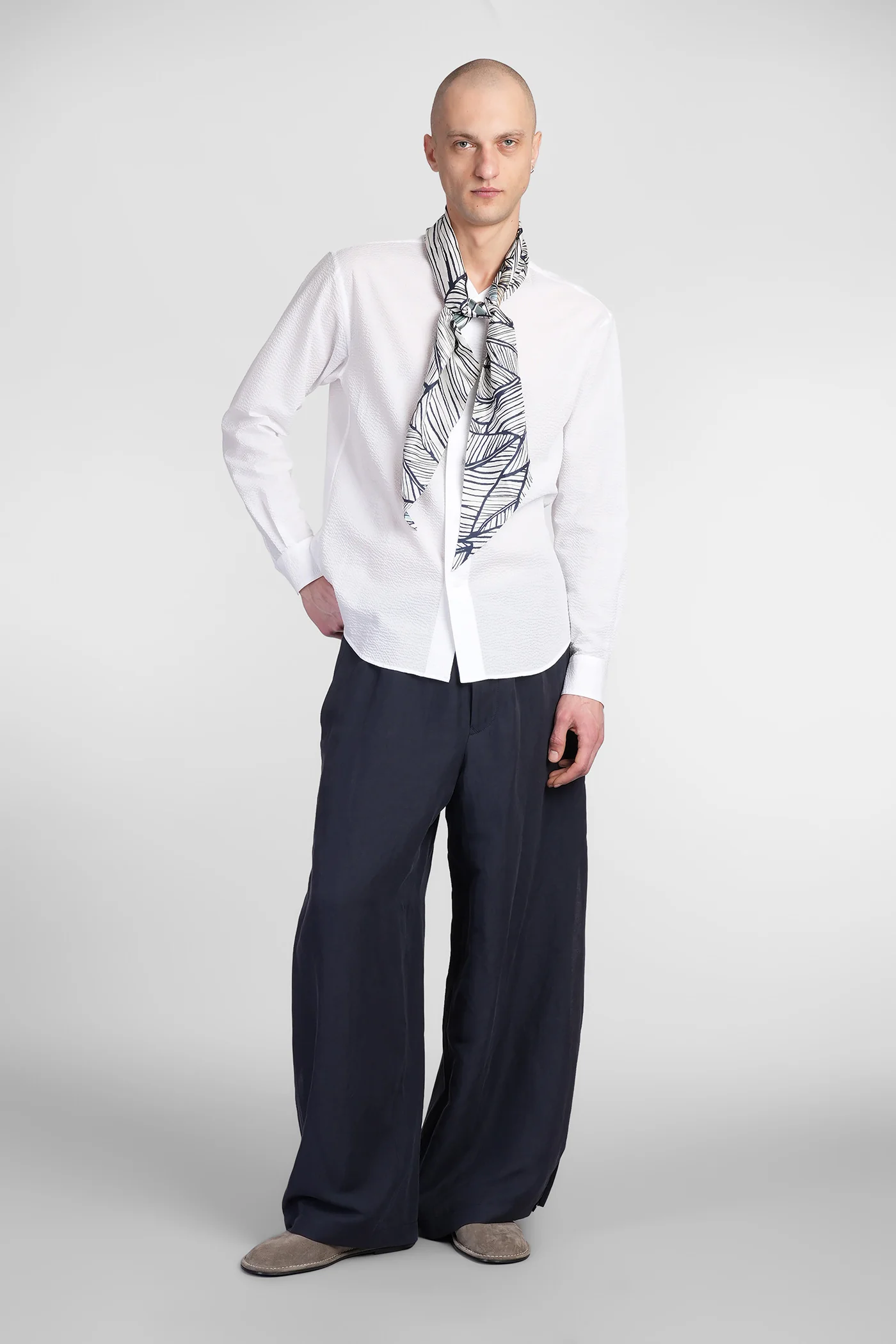Pants in blue linen - Image 2